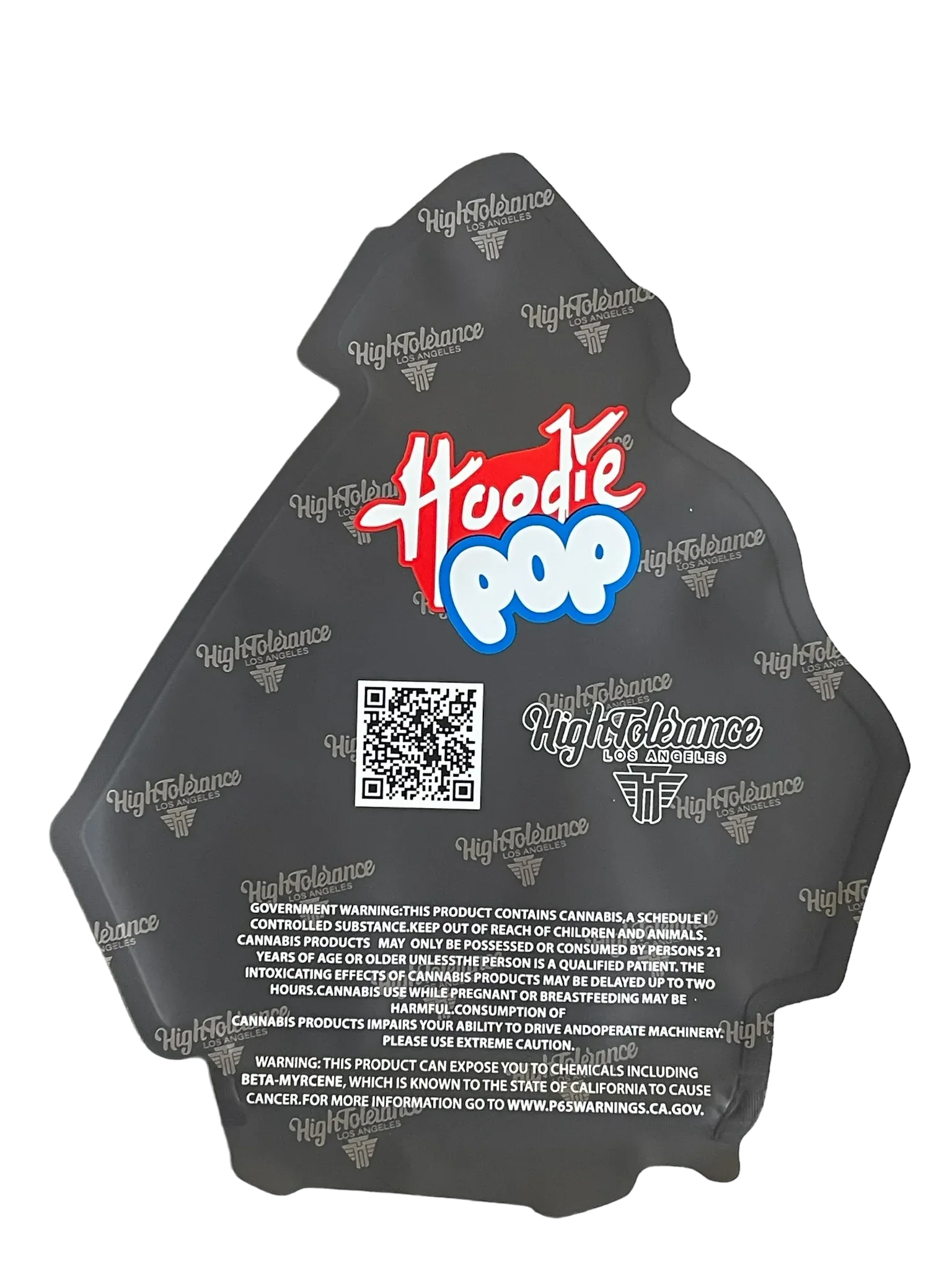 Hoodie Pop Mylar Bag 1 OZ 28G (50 Count) High Tolerance - Black Unicorn Hub