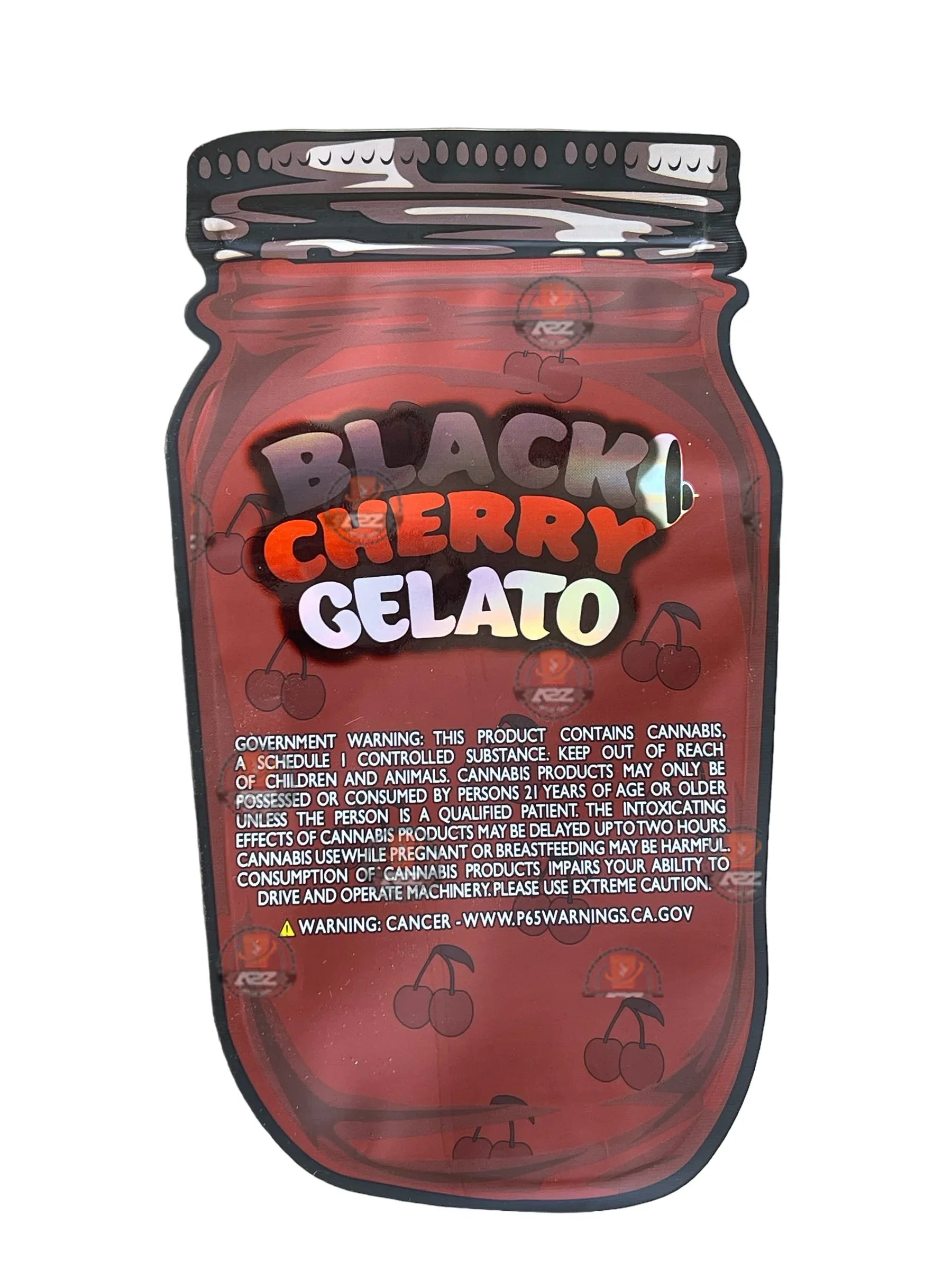 Black Cherry Gelato Mylar Bag- Rosin Gummies (Packaging Only) - Black Unicorn Hub