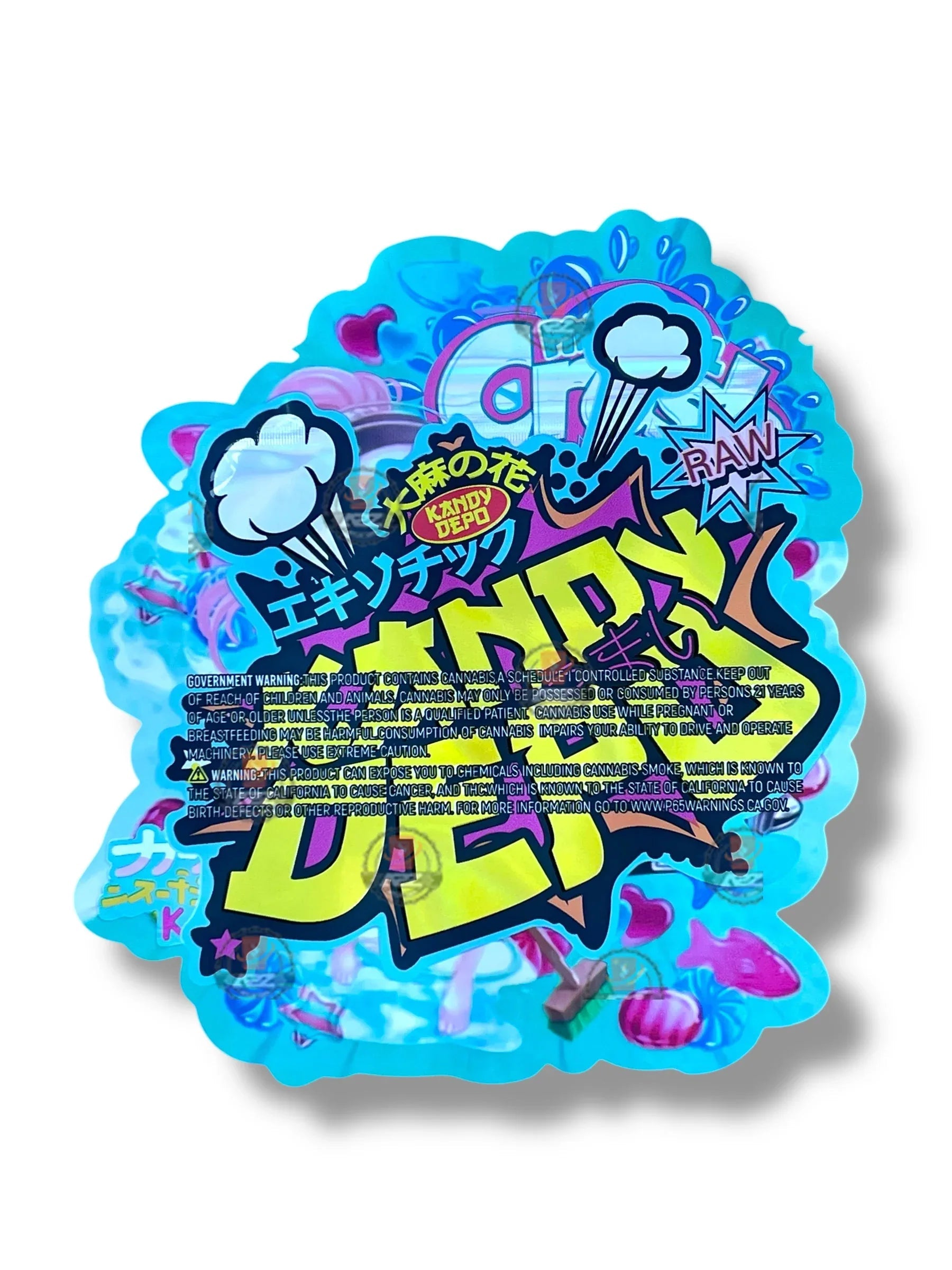 Kandy Depo Pink Coral Crush Mylar Bag 3.5g shape bag - Black Unicorn Hub