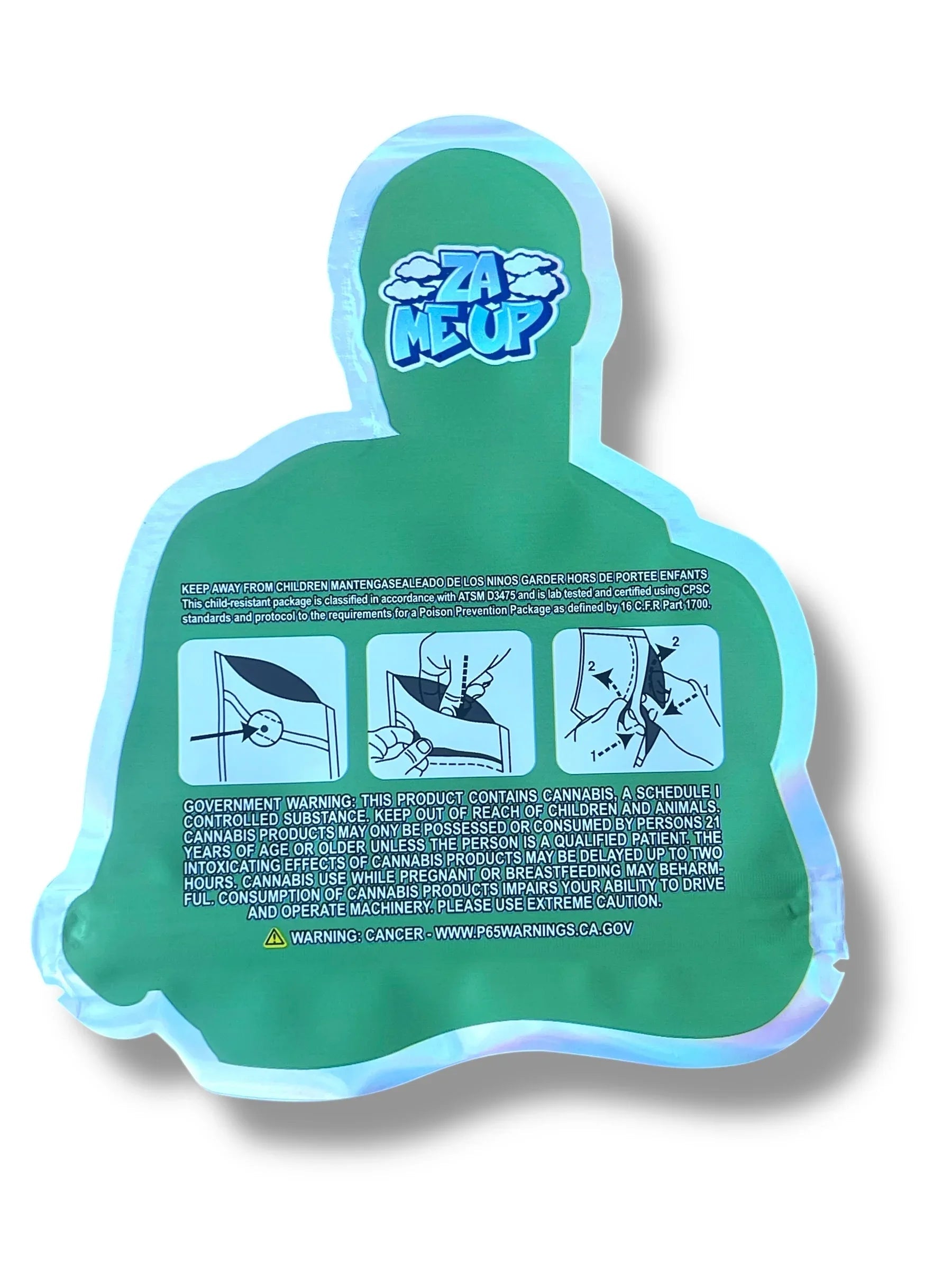 Za Me Up Garry Payton Mylar Bag 3.5g shape bag - Black Unicorn Hub