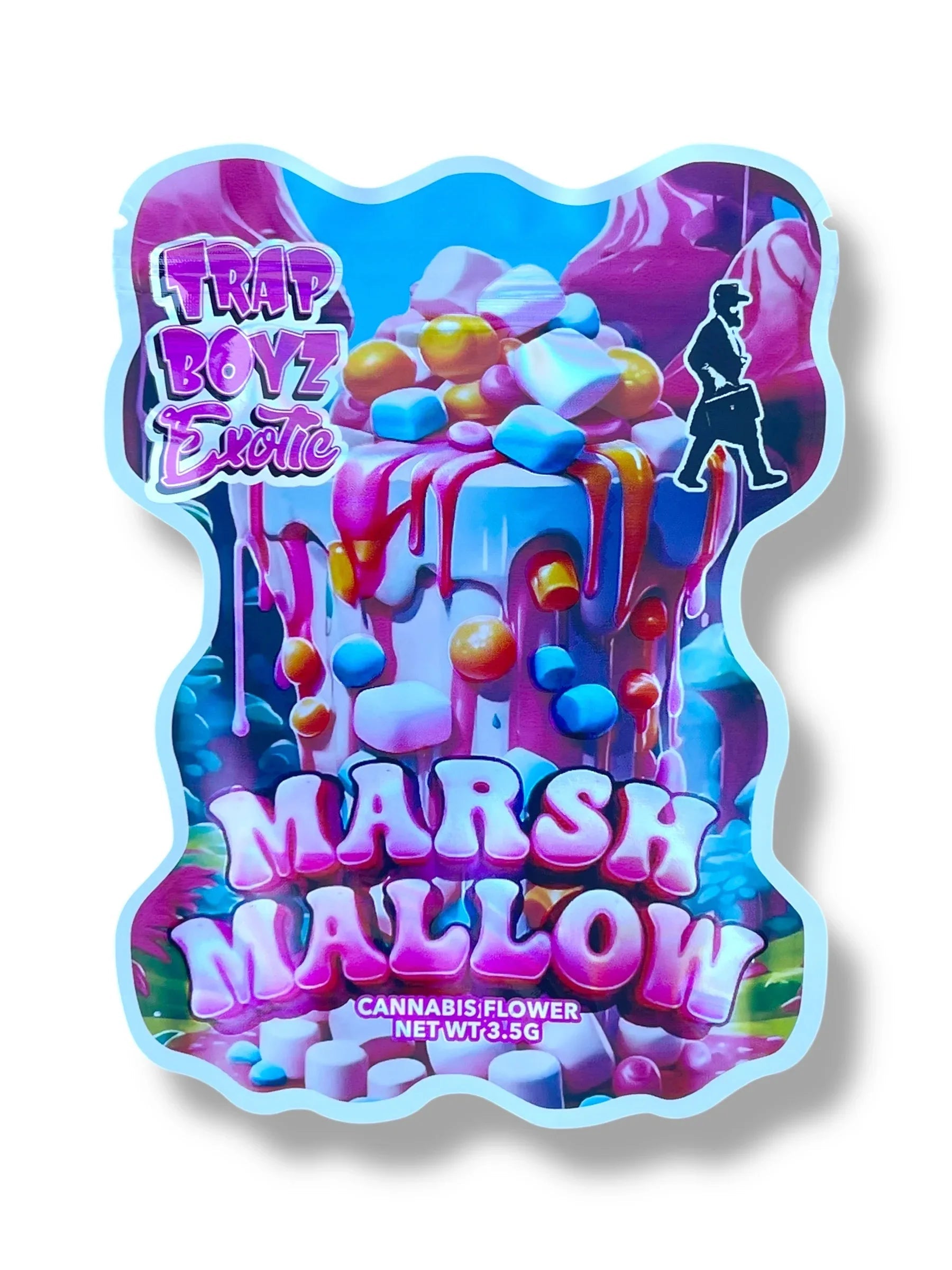 Marshmallow Trap Boyz Exotic Mylar Bag 3.5g shape bag - Black Unicorn Hub