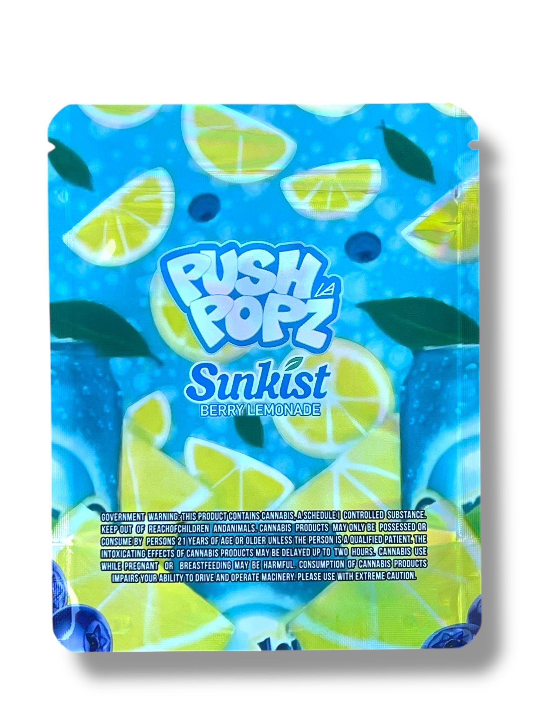 Push Pop Sunkist Berry Lemonade 3.5g Mylar Bag- Packaging Only