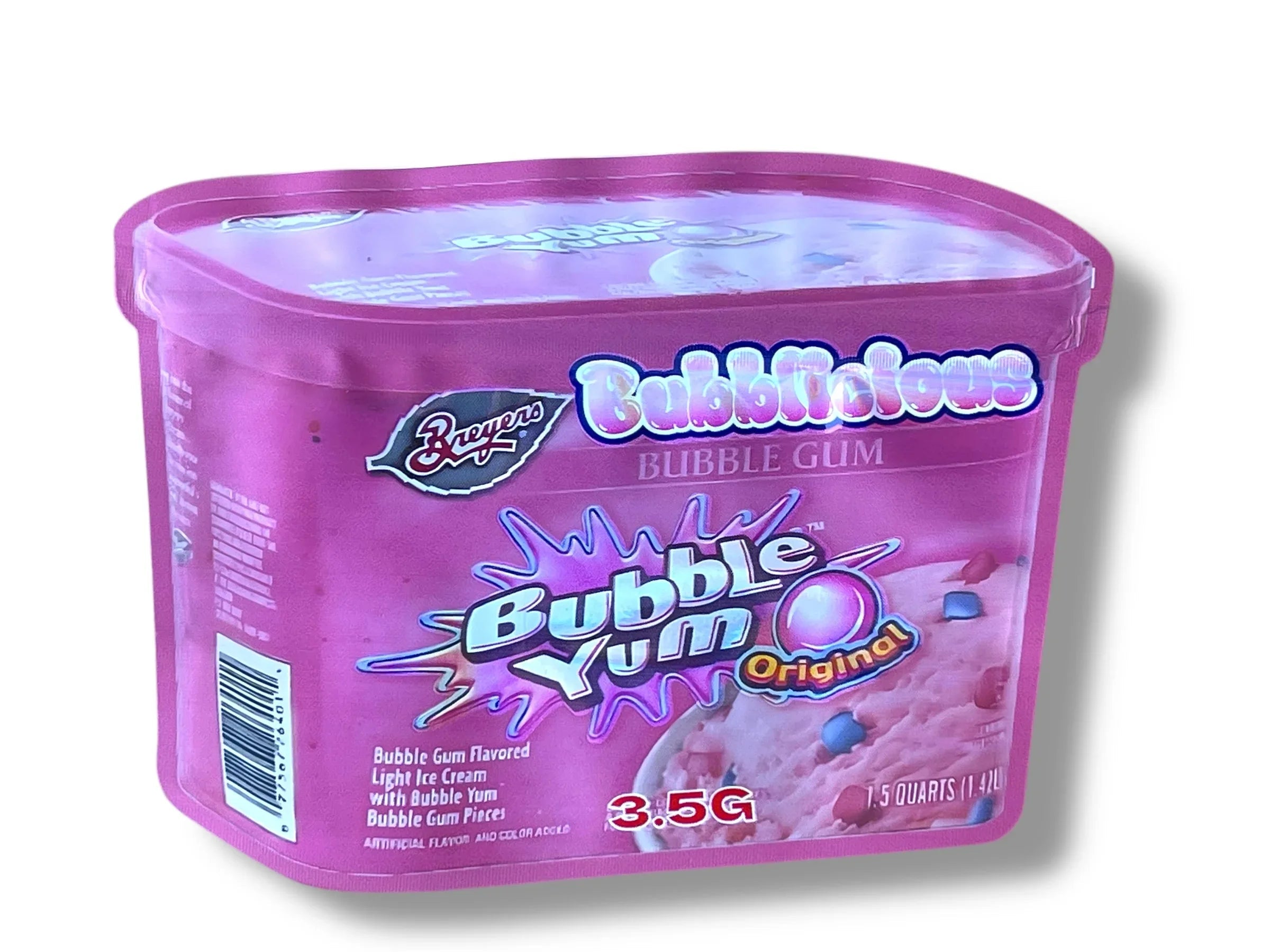 Bubble Yum Original Mylar Bag 3.5g shape bag - Black Unicorn Hub