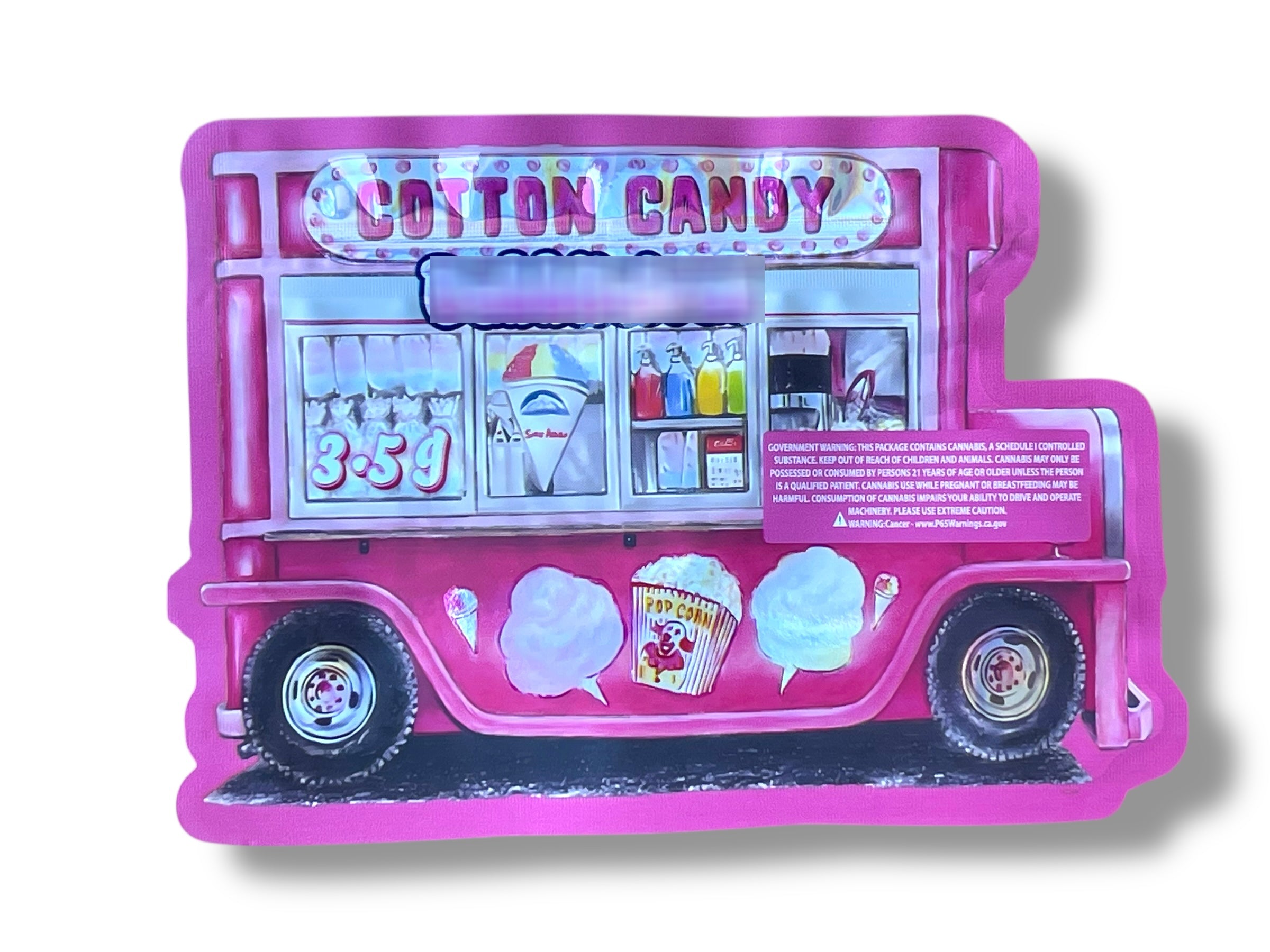 Cotton Candy Mylar Bag 3.5g shape bag