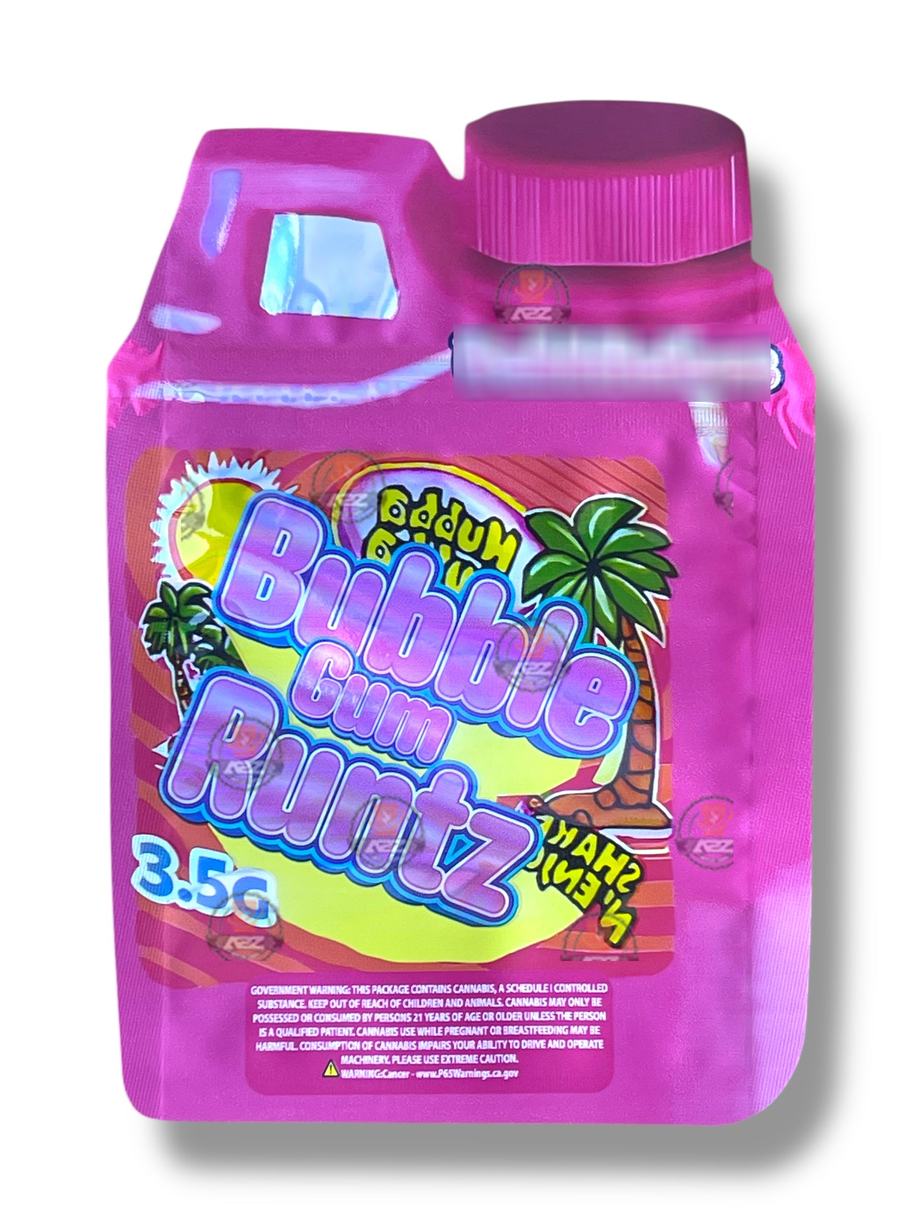 Bubblegum Runtz Mylar Bag 3.5g shape bag