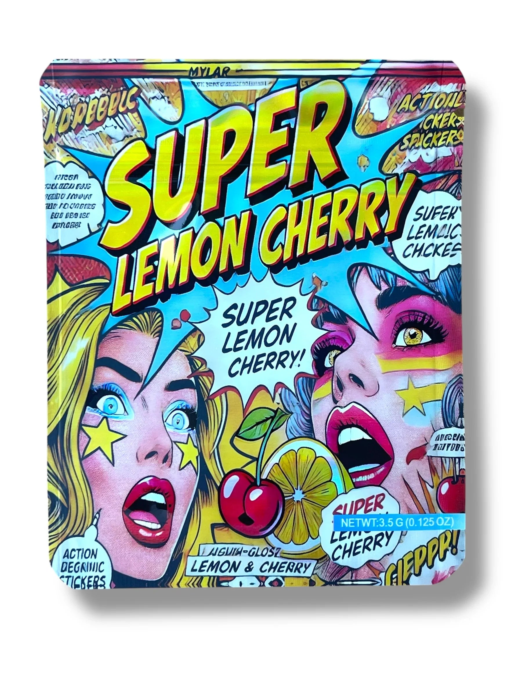 Super Lemon Cherry 3.5g Mylar Bag- Packaging Only - Black Unicorn Hub