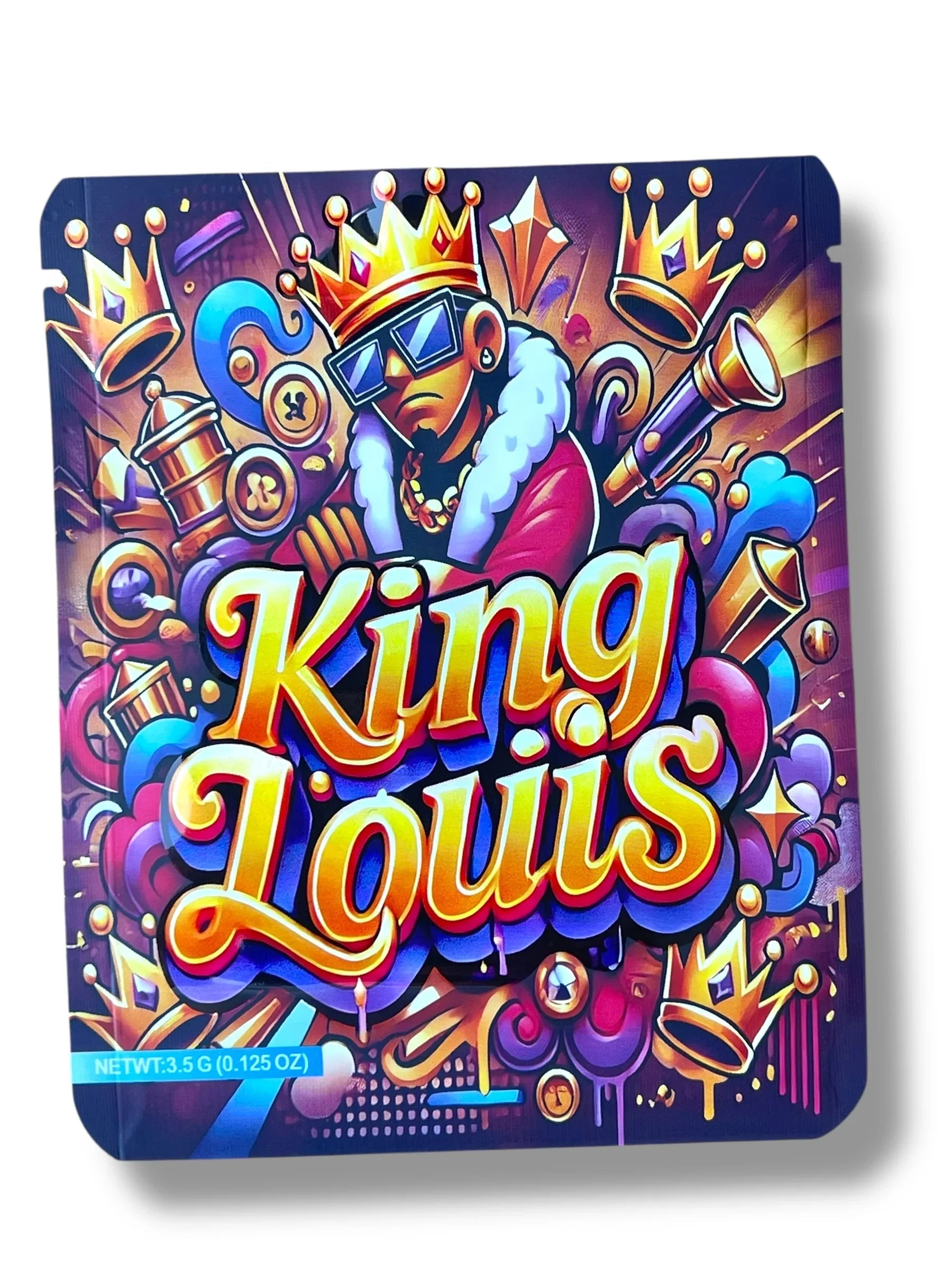 King Louis 3.5g Mylar Bag- Packaging Only - Black Unicorn Hub