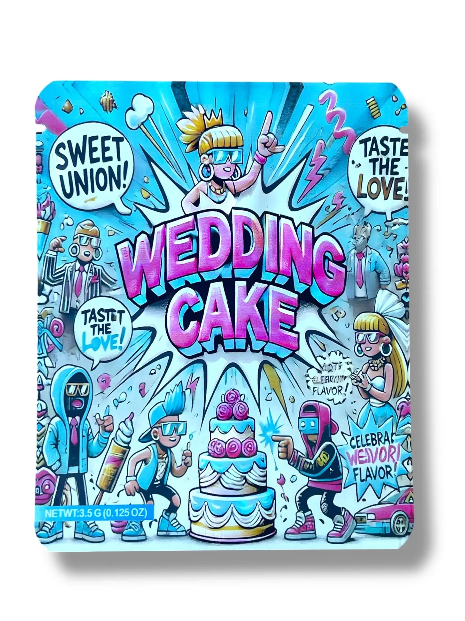 Wedding Cake 3.5g Mylar Bag- Packaging Only - Black Unicorn Hub