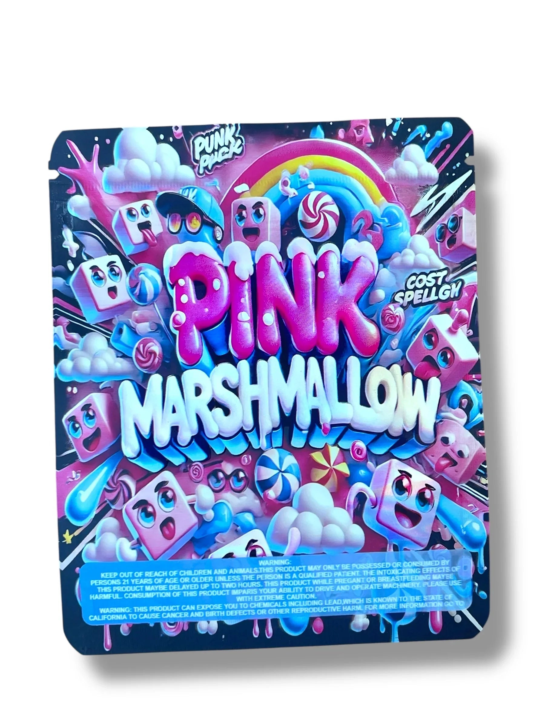 Pink Marshmallow 3.5g Mylar Bag- Packaging Only - Black Unicorn Hub