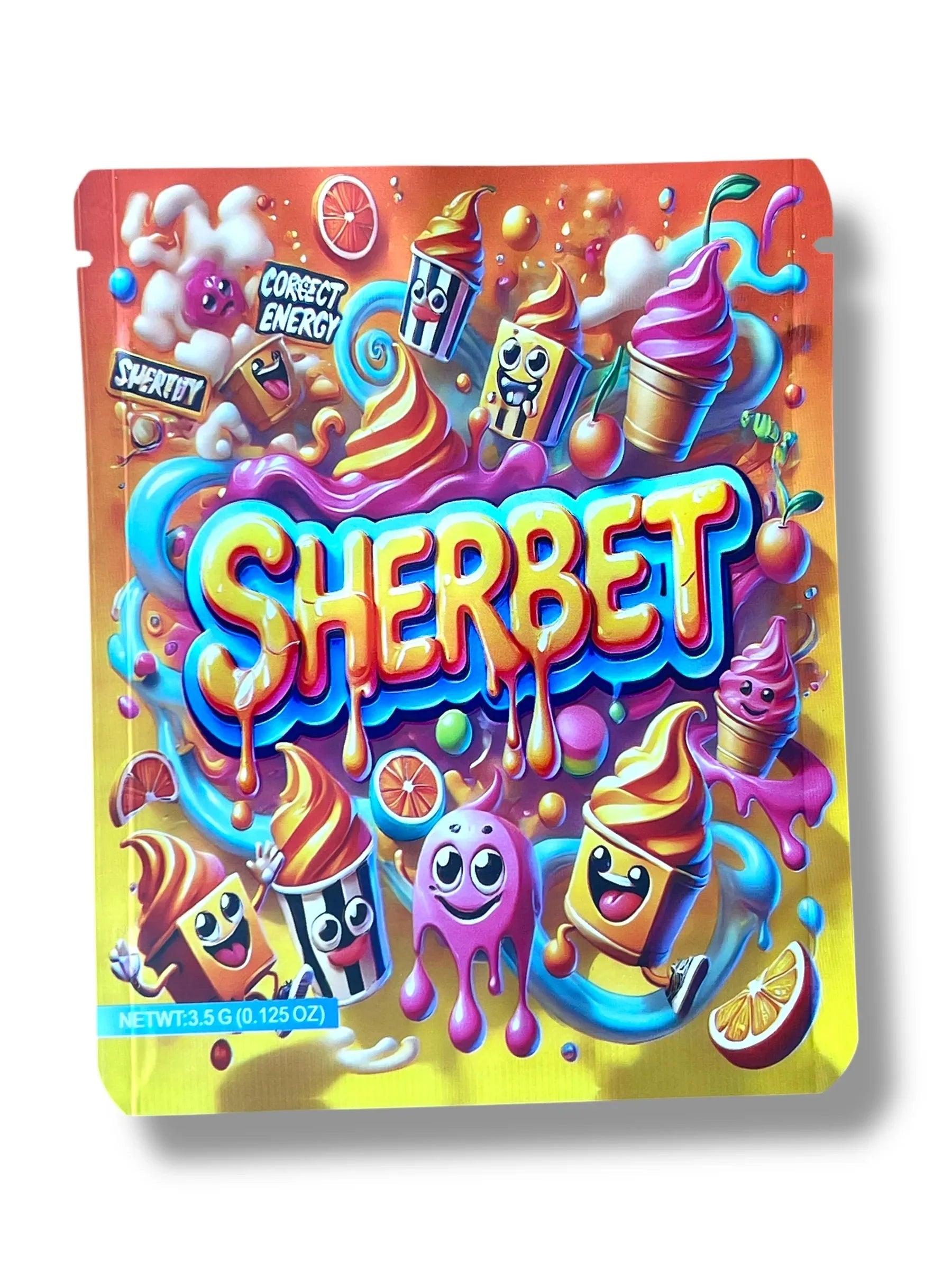 Sherbet 3.5g Mylar Bag- Packaging Only - Black Unicorn Hub