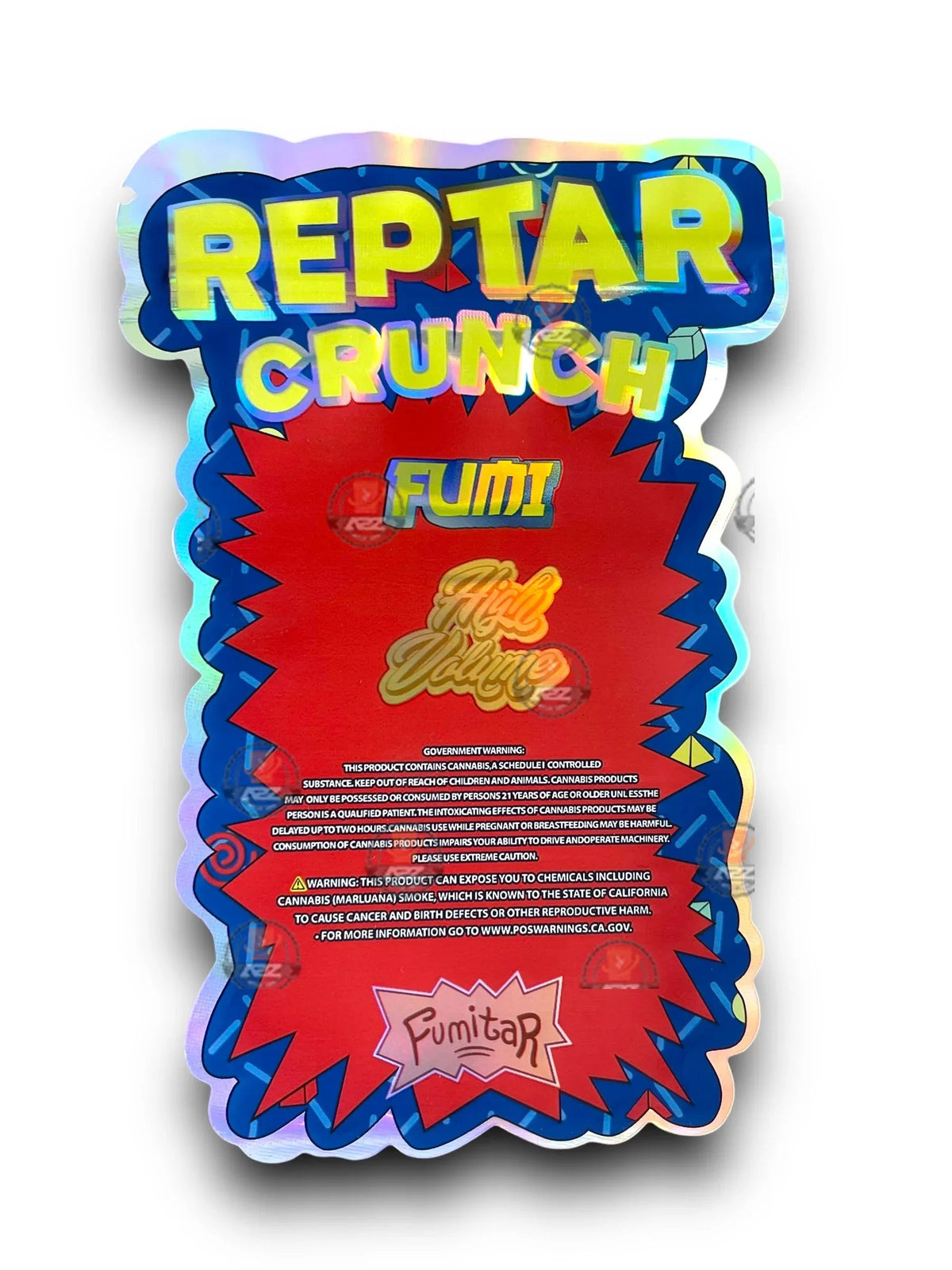 Fumitar Reptar Crunch Mylar Bags 3.5g Holographic - Black Unicorn Hub