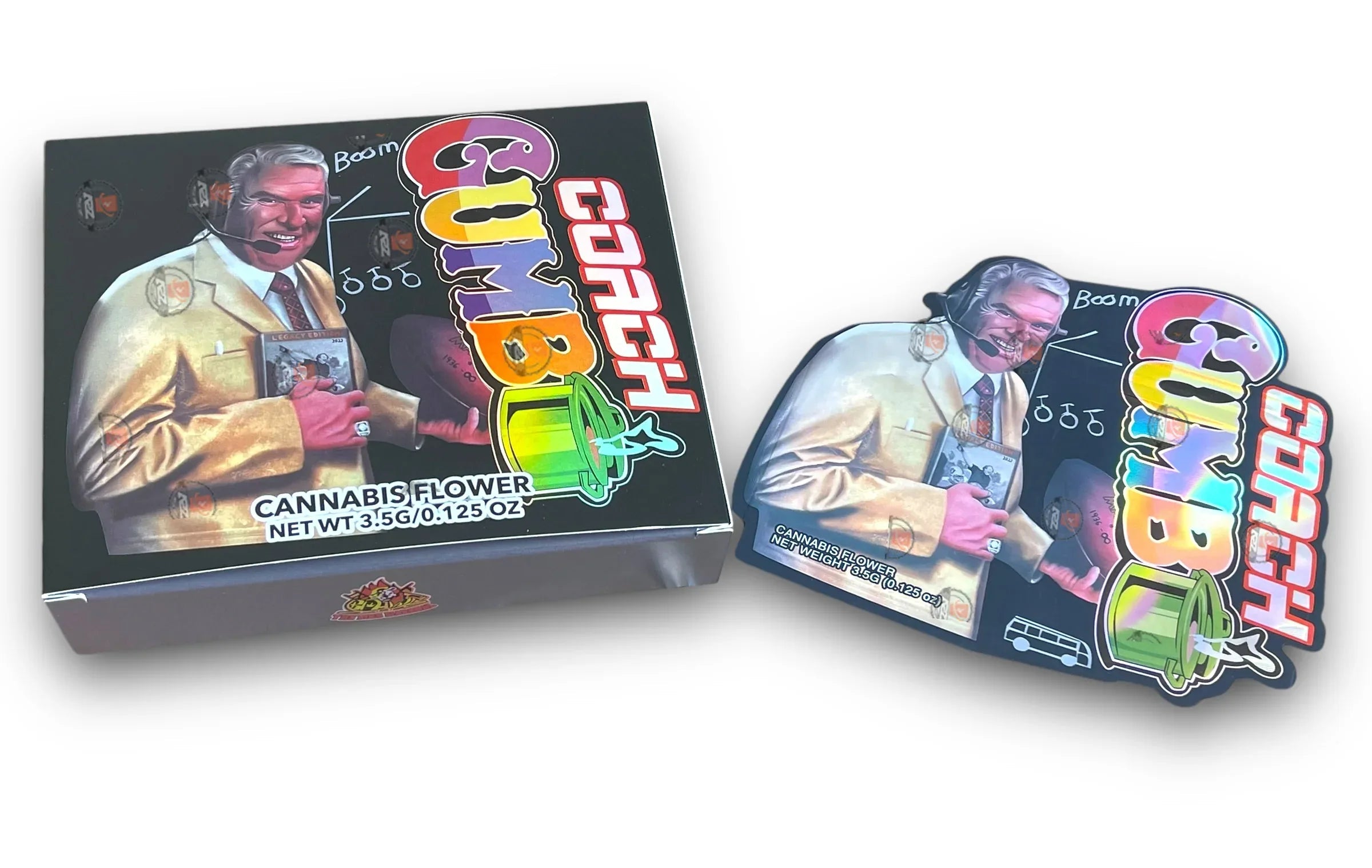 Gumbo Coach Mylar Bags with Boxes 3.5g Box Packaging Holographic boxes and bags - Black Unicorn Hub