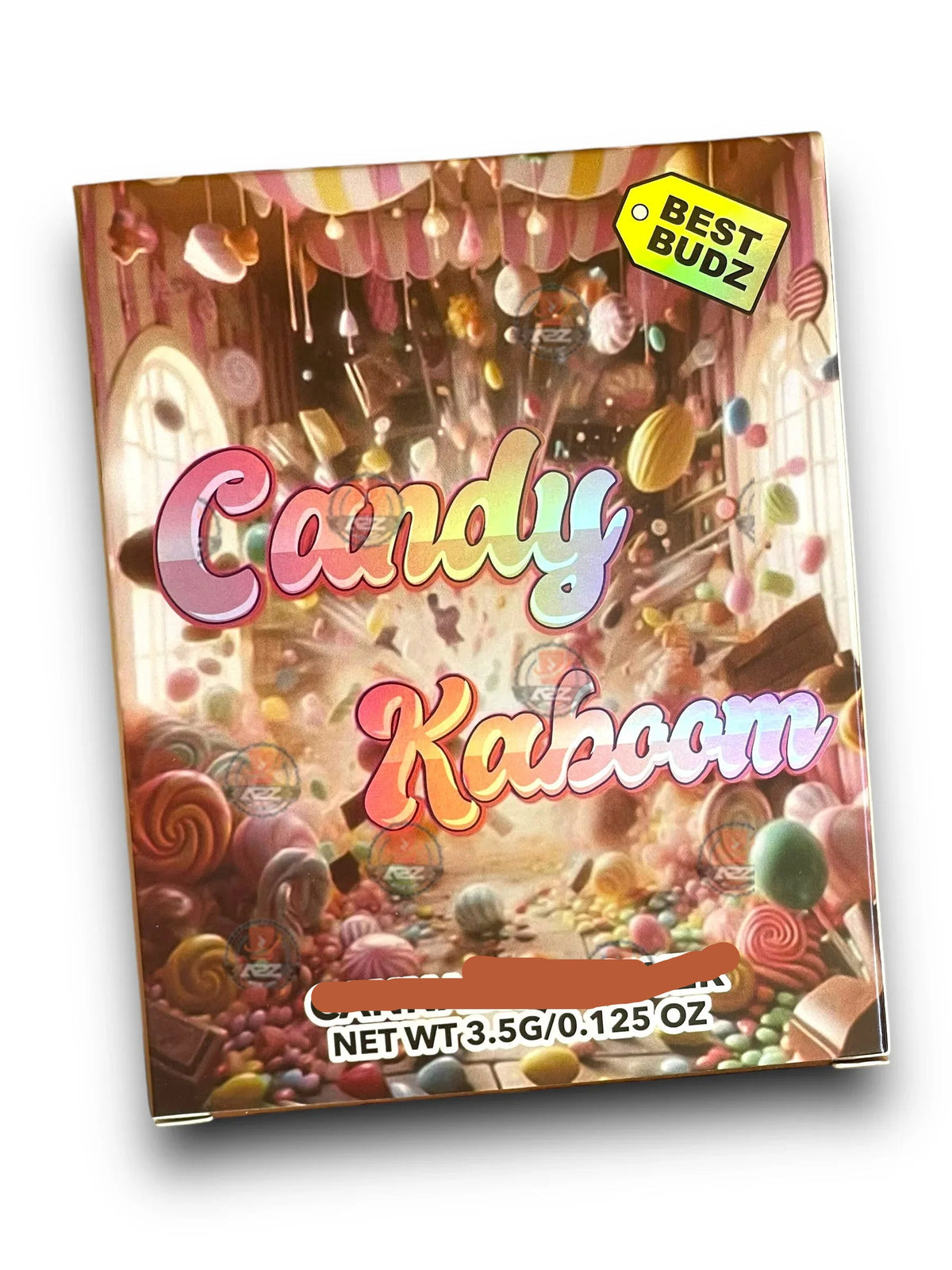 Best Budz Candy Kaboom Mylar Bags with Boxes 3.5g Box Packaging Holographic - Black Unicorn Hub