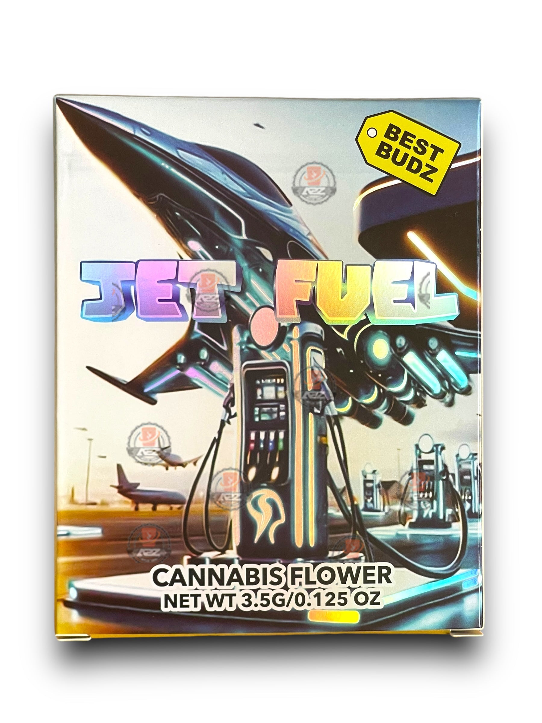 Best Budz Jet Fuel Mylar Bags with Boxes 3.5g Box Packaging Holographic