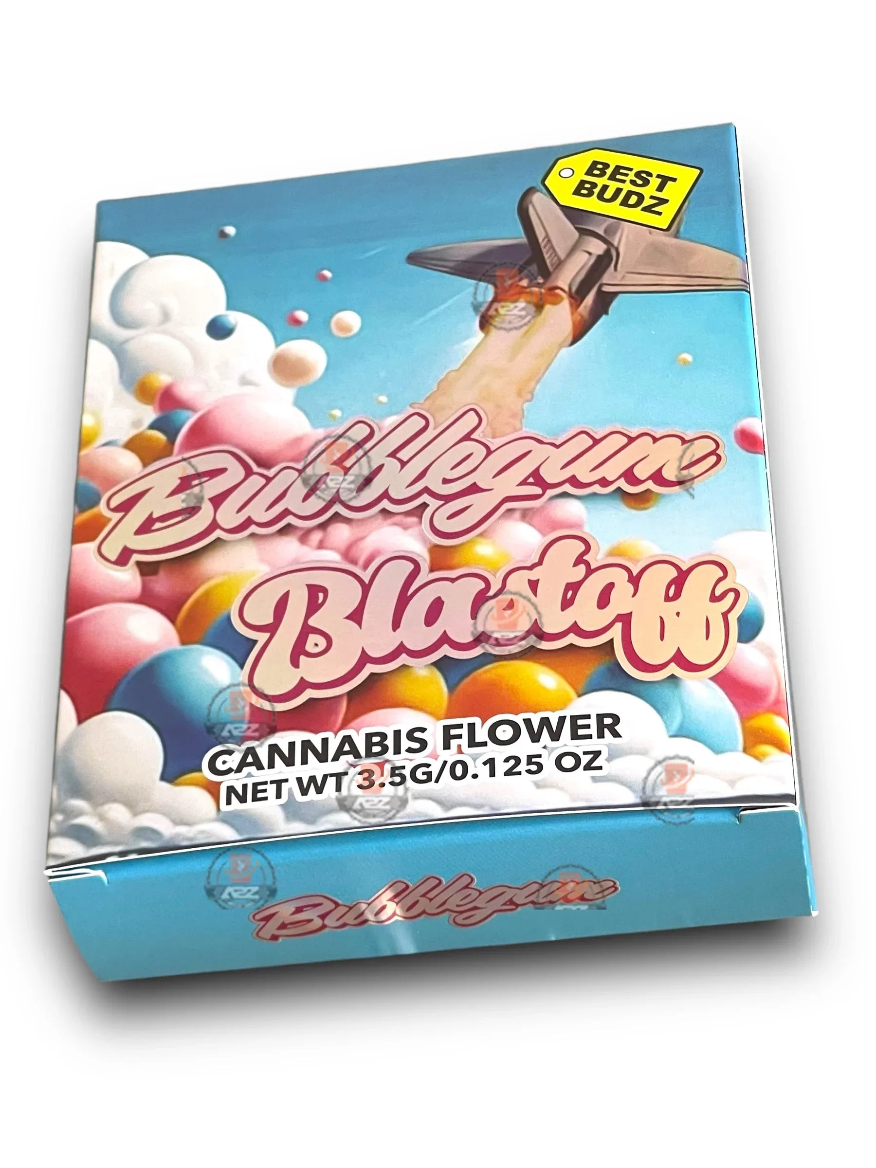 Best Budz Bubblegum Blastoff Mylar Bags with Boxes 3.5g Box Packaging Holographic - Black Unicorn Hub