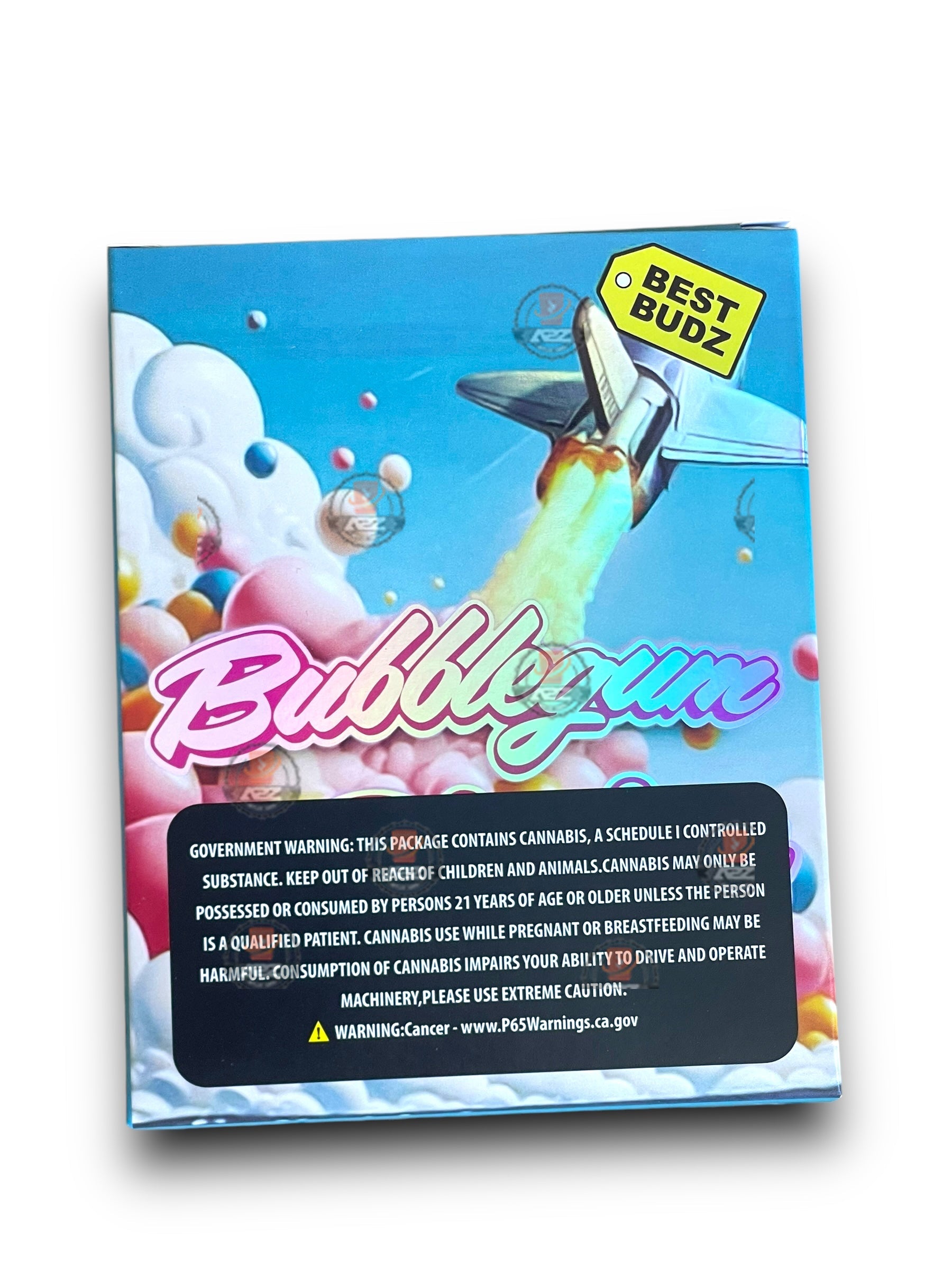 Best Budz Bubblegum Blastoff Mylar Bags with Boxes 3.5g Box Packaging Holographic