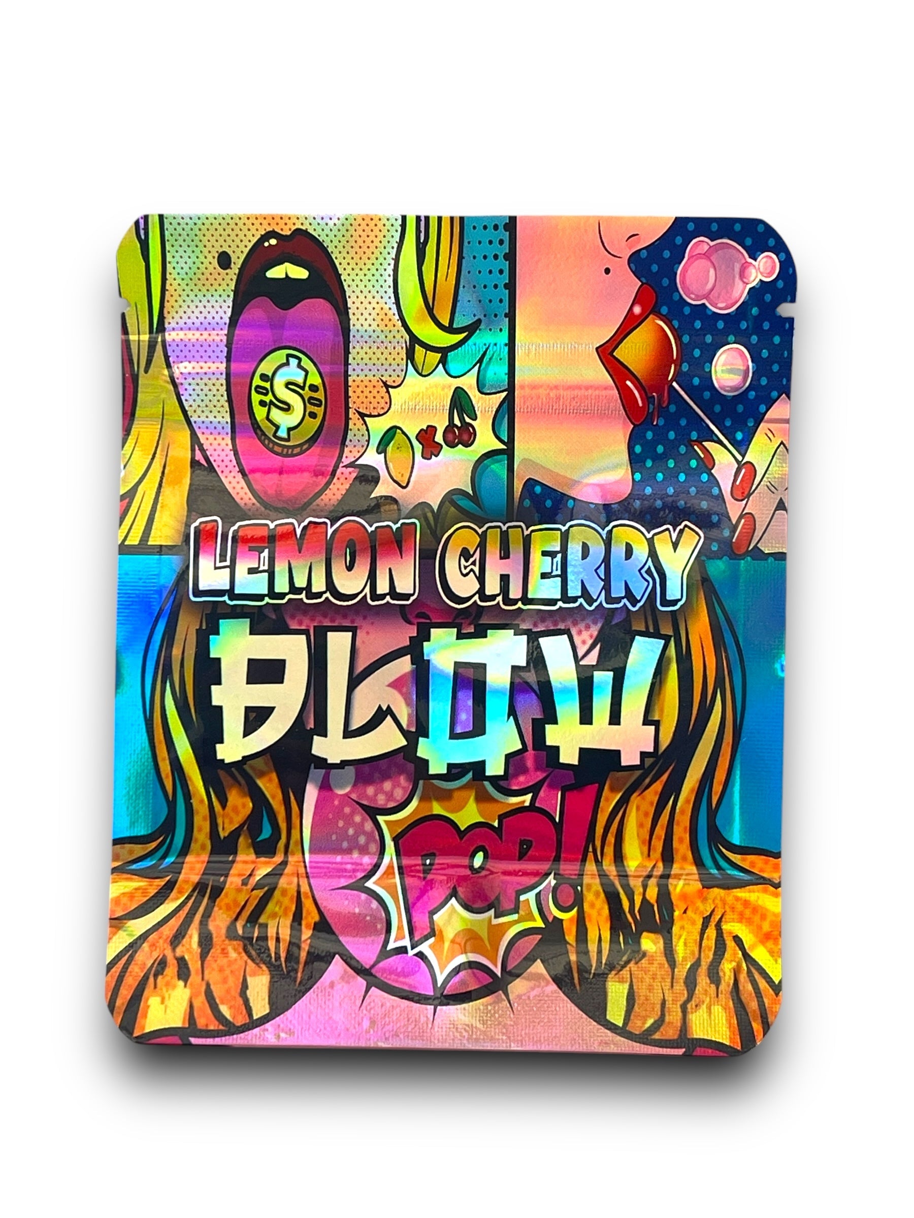 Lemon Cherry Blow POP Mylar Bags 3.5g Holographic