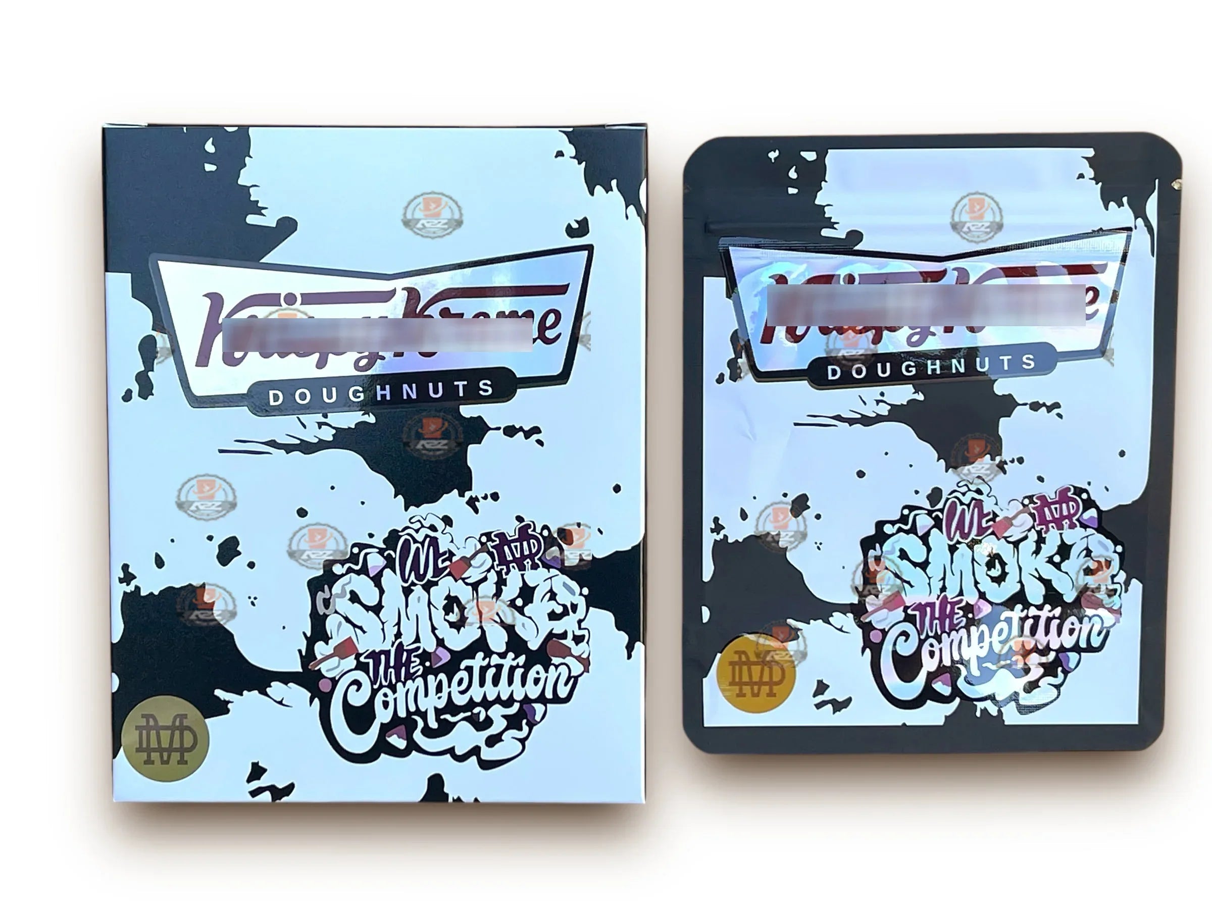 K Kreme Mylar Bags with Boxes 3.5g Box Packaging Holographic - Black Unicorn Hub