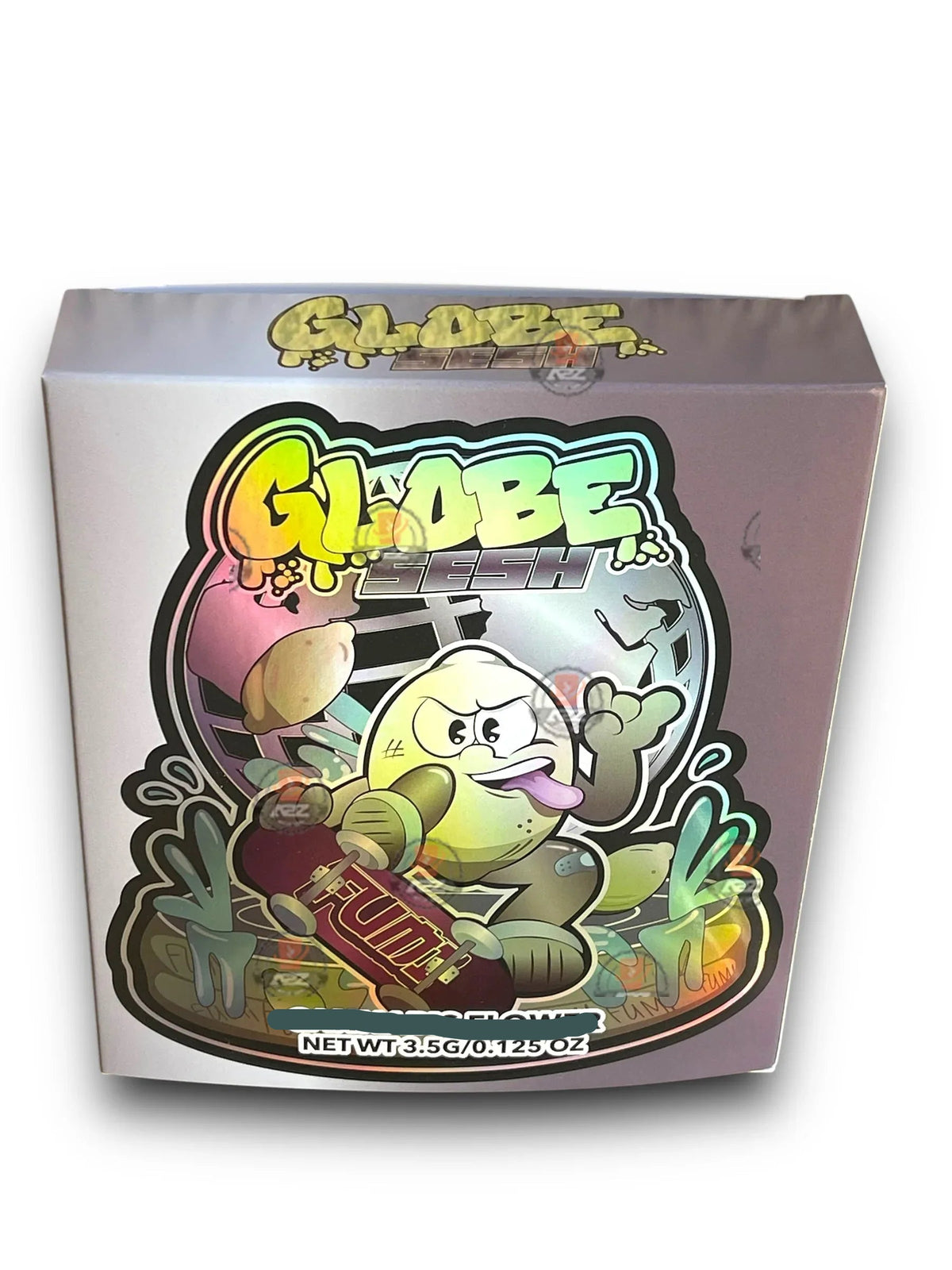 Fumi Globe Sesh Mylar Bags with Boxes 3.5g Box Packaging Holographic - Black Unicorn Hub