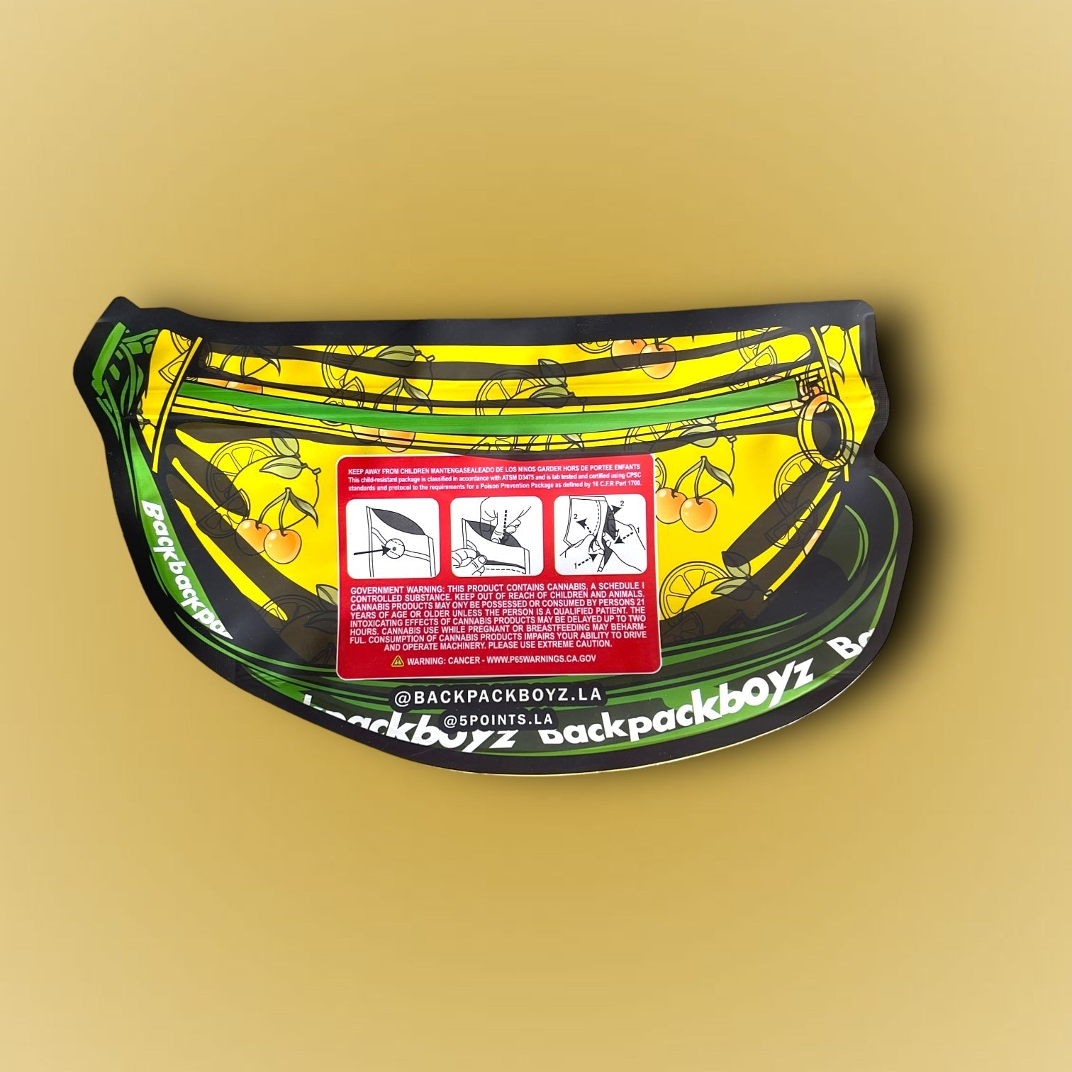 Lemon Cherry Gelato 7 G Mylar Bags Backpack Boyz