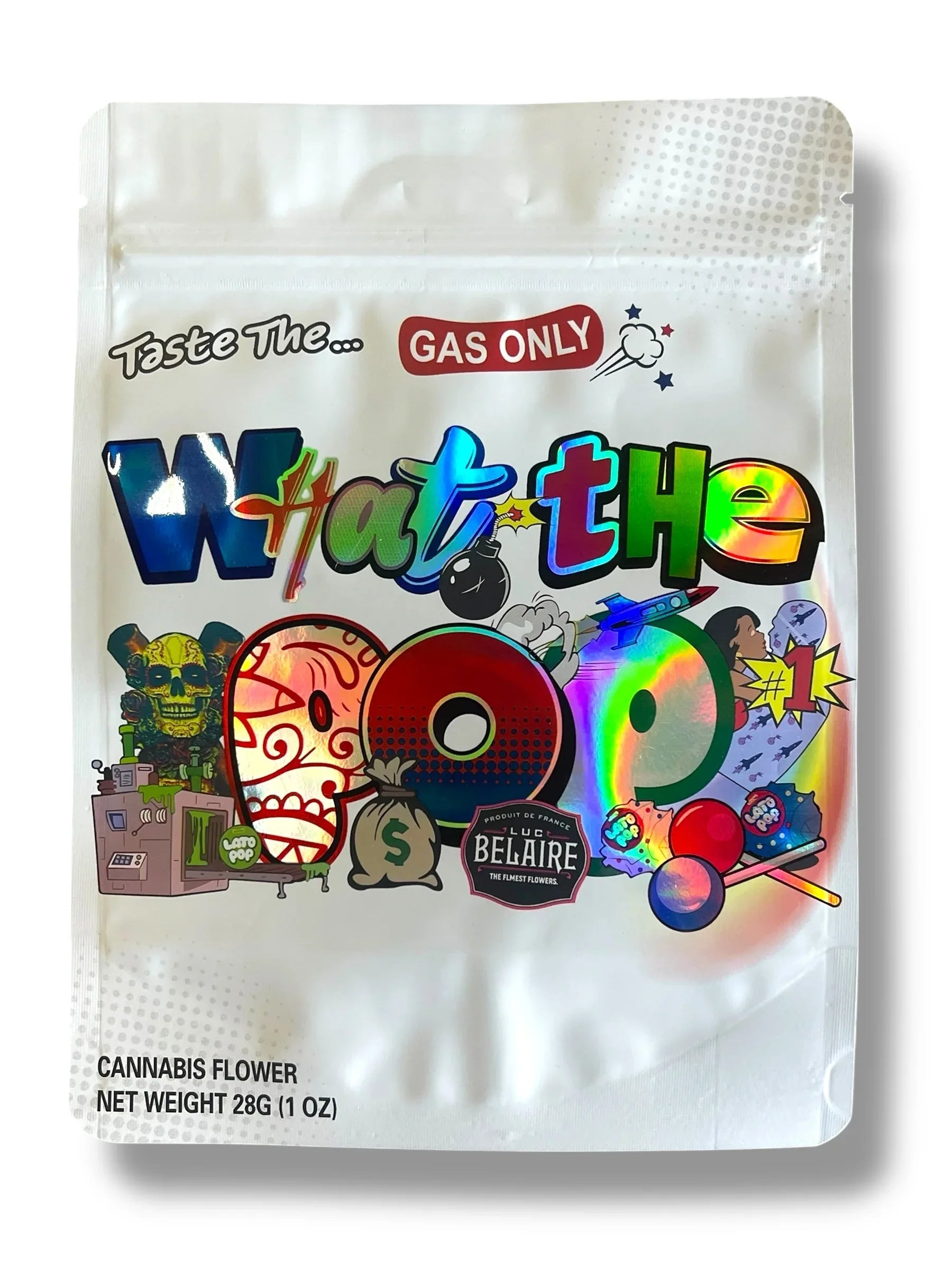 Gas Only What The POP Bellaire 1 OZ 28G empty Mylar bag 1 ounce (50 Count) - Black Unicorn Hub