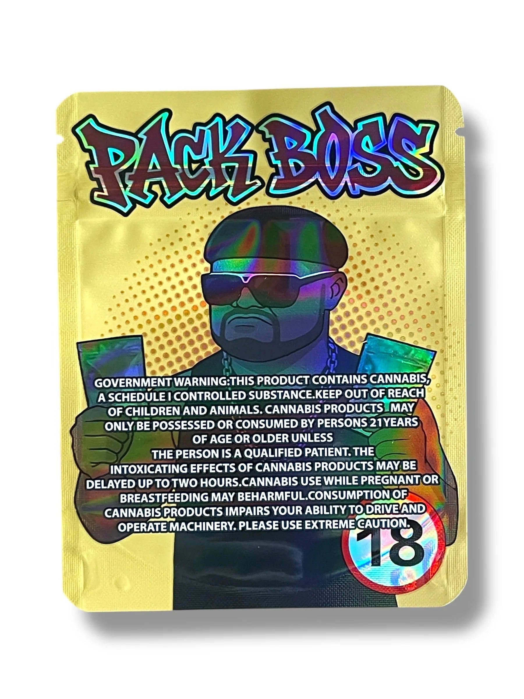 Pack Boss 3.5g Mylar Bag- Packaging Only - Black Unicorn Hub