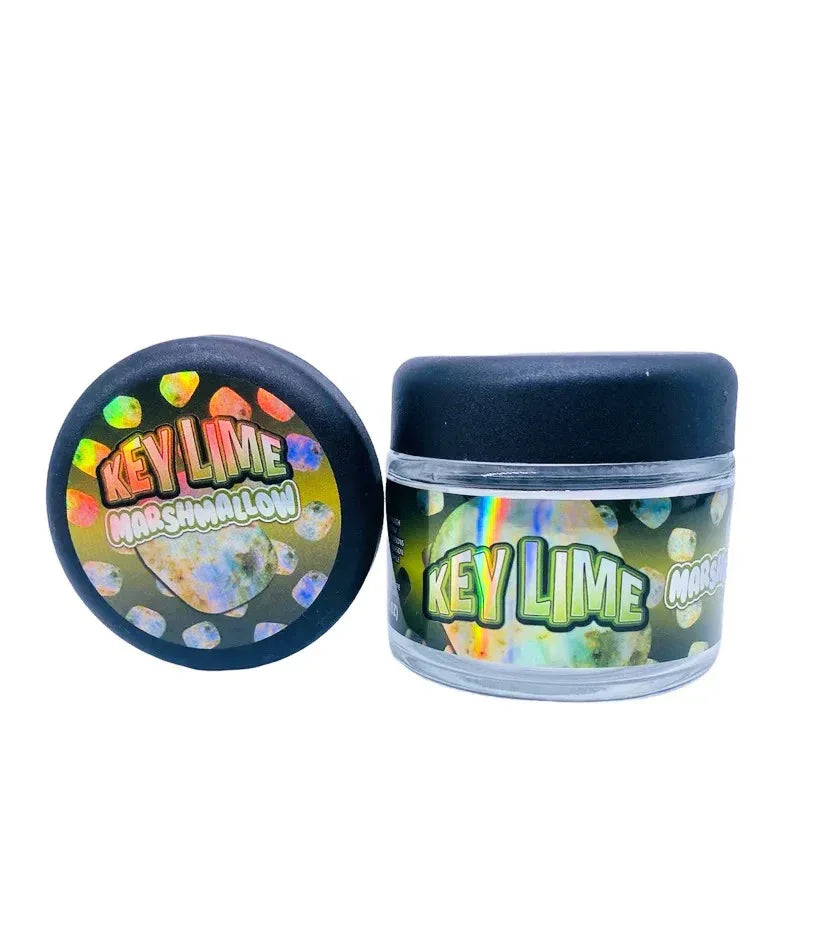 Key Lime Sprinklez 3.5g Glass Jars with Holographic Stickers - Black Unicorn Hub