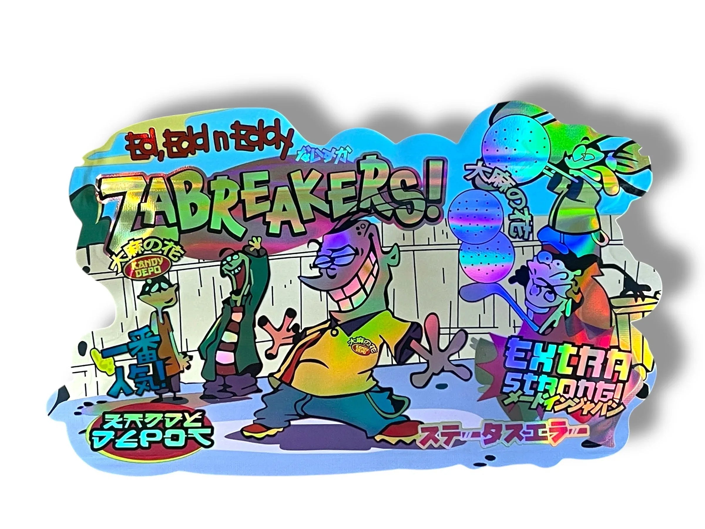 Zabreakers Extra Strong Mylar Bag 3.5g shape bags Kandy Depot - Black Unicorn Hub