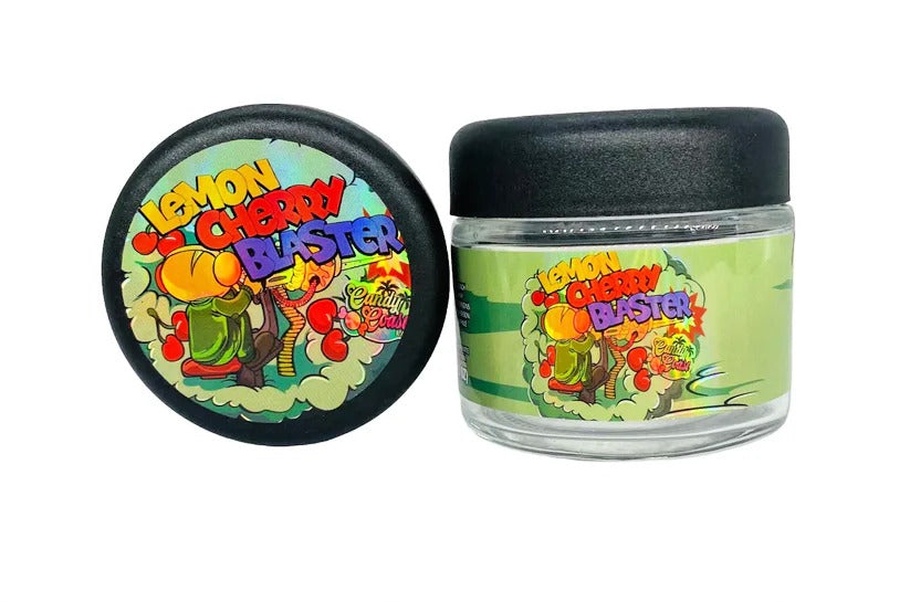 Lemon Cherry Blaster 3.5g Glass Jars with Holographic
