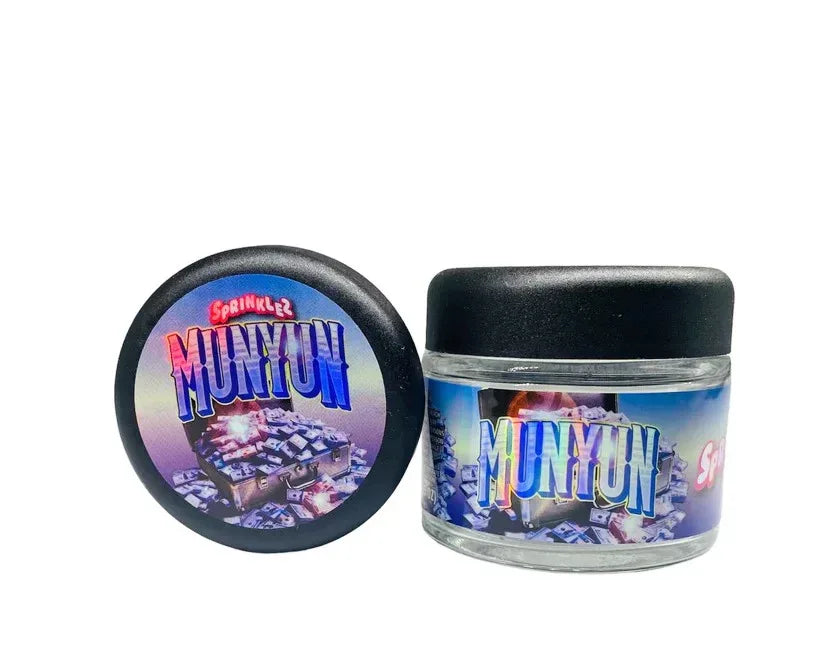 Munyum Sprinklez 3.5g Glass Jars with Holographic Stickers - Black Unicorn Hub