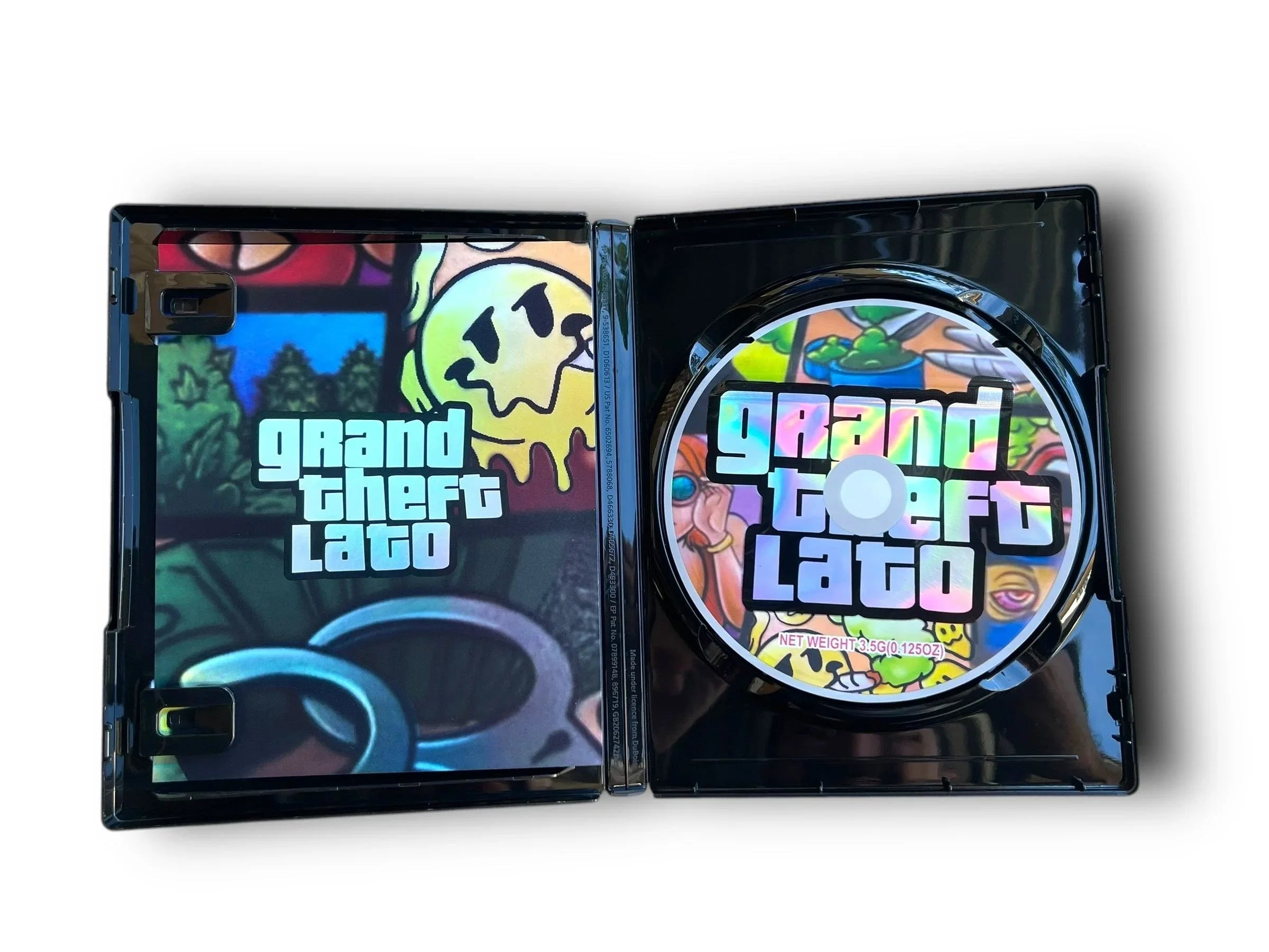 Play Station 2 Grand Theft Lato CD Cases with Mylar bags 3.5g - Black Unicorn Hub