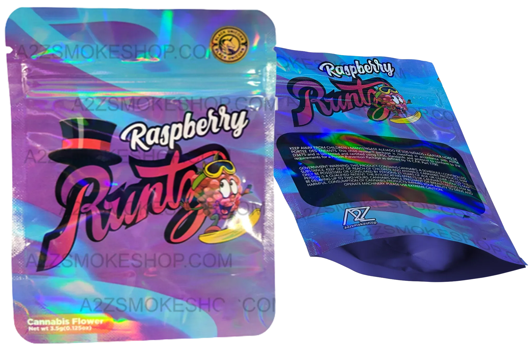 Black Unicorn Raspberry Holographic Mylar bag 3.5g - Black Unicorn Hub