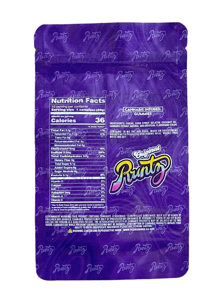 Gummies - Purple Berries 500mg Mylar Bag Packaging ONLY Does not include gummies - Black Unicorn Hub