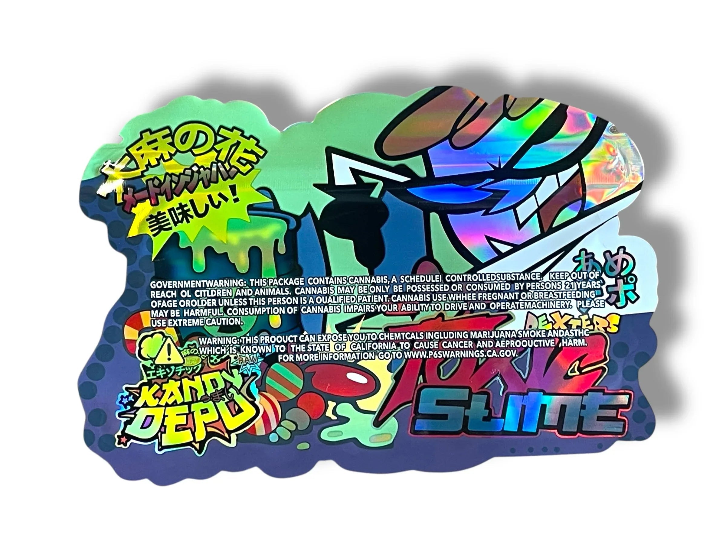 Toxic Slime Mylar Bag 3.5g shape bags Kandy Depot - Black Unicorn Hub