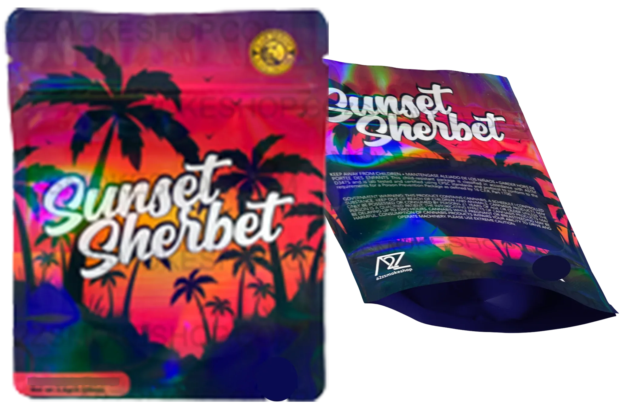 Black Unicorn-Sunset Sherbert Holographic Mylar bag 3.5g - Black Unicorn Hub