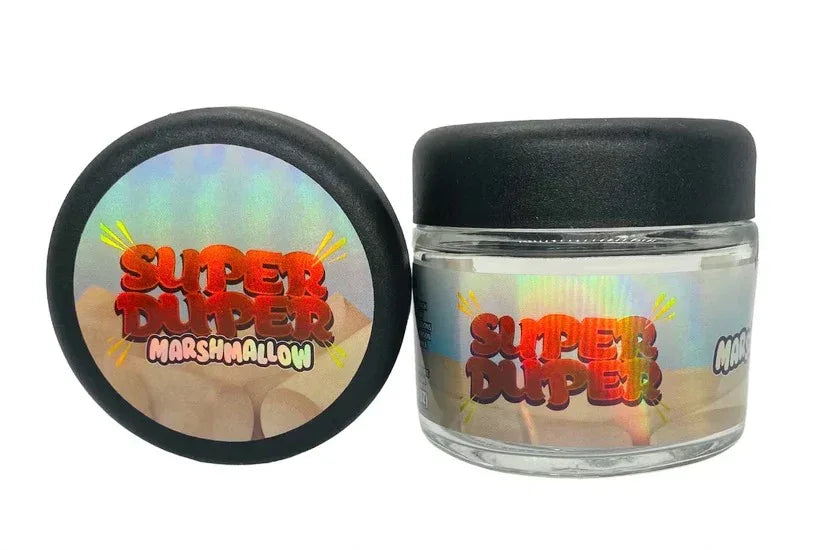 Super Duper Marshmallow Sprinklez 3.5g Glass Jars with Holographic Stickers - Black Unicorn Hub