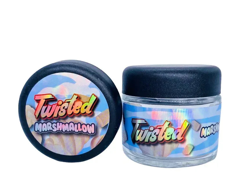 Twisted Marshmallow Sprinklez 3.5g Glass Jars with Holographic Stickers - Black Unicorn Hub