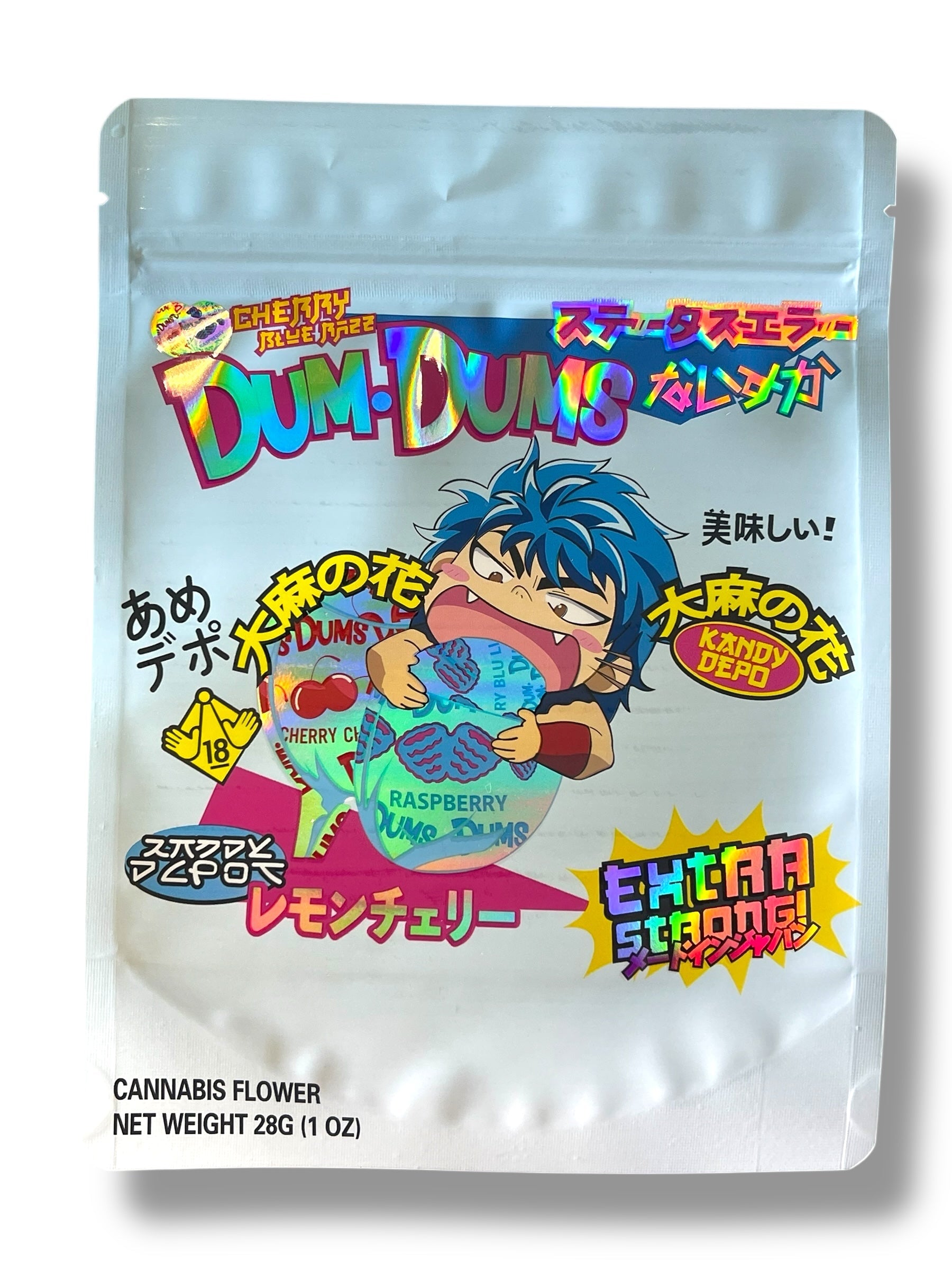 Kandy Depo Dum Dums 1 OZ 28G empty Mylar bag 1 ounce (50 Count))