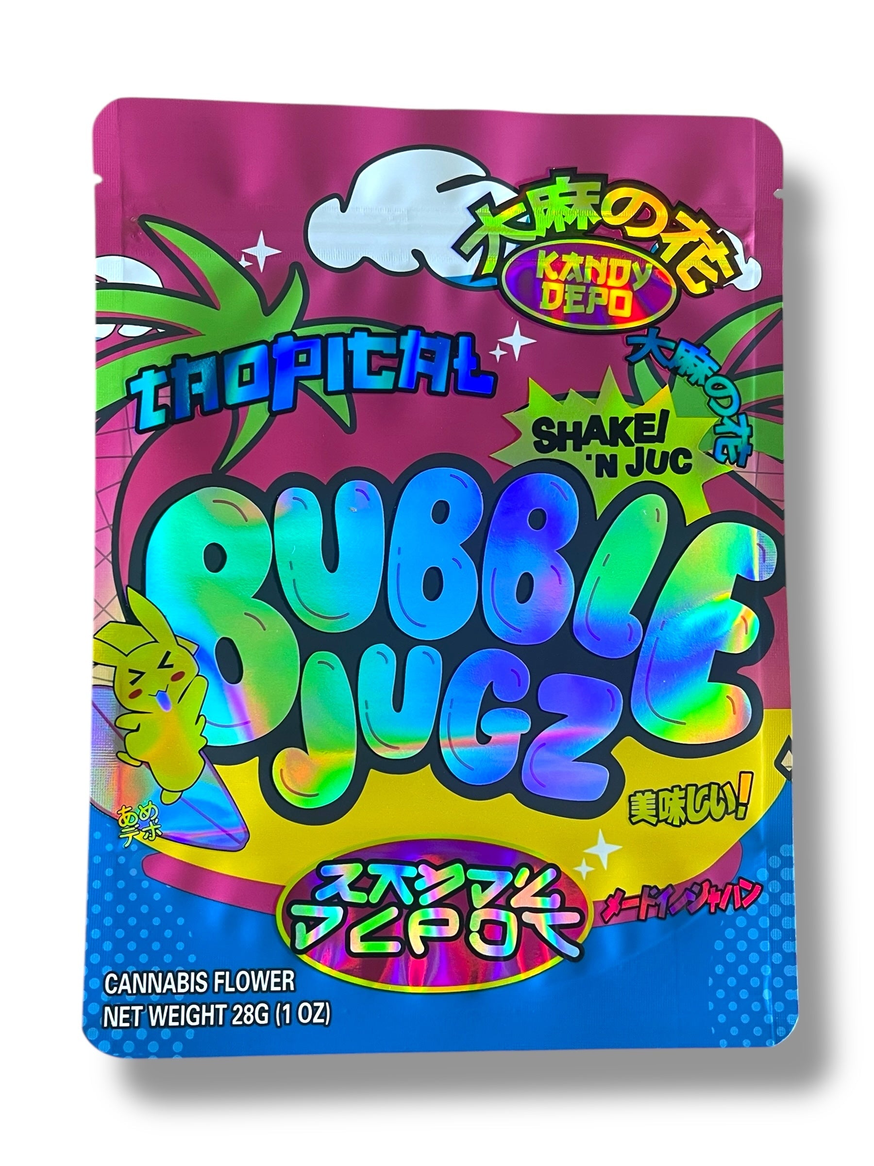 Kandy Depo Bubble Jugz 1 OZ 28G empty Mylar bag 1 ounce (50 Count)