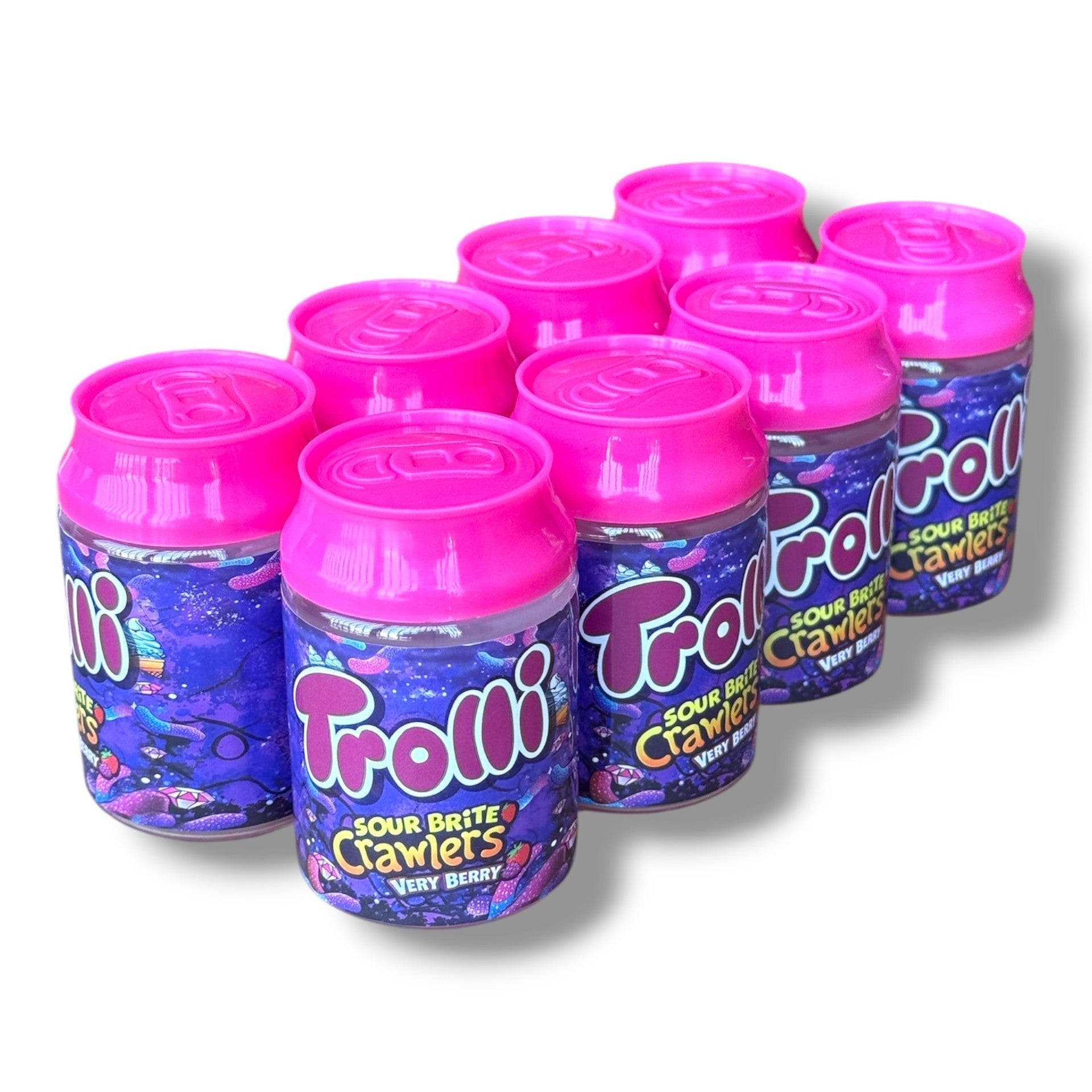 Trolli Sour Brite Crawlers Very Berry 3.5g Cans - 8 cans in box