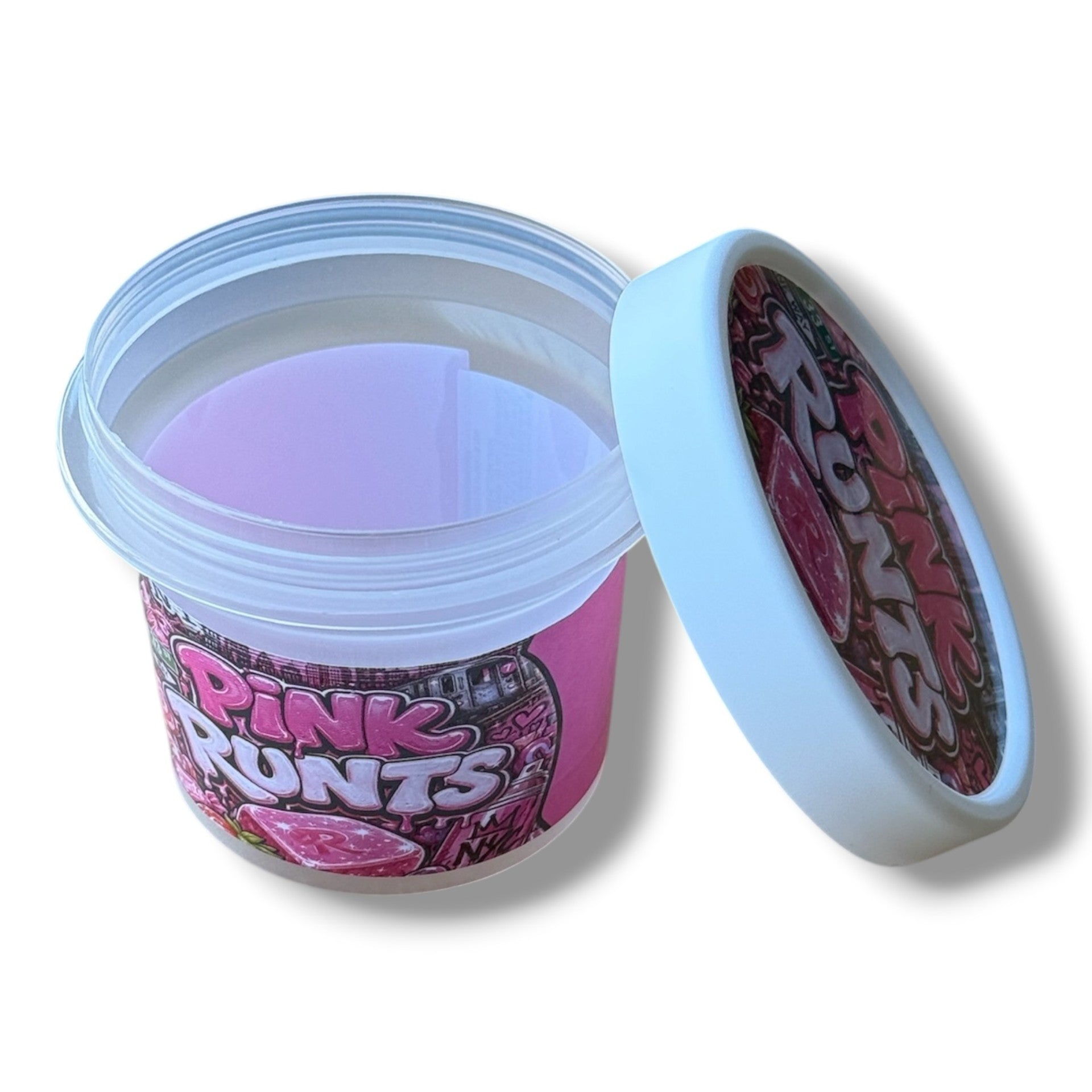 Pink Runts Ice Cream Style 3.5G Plastic Jars with Display Boxes – Packaging Only
