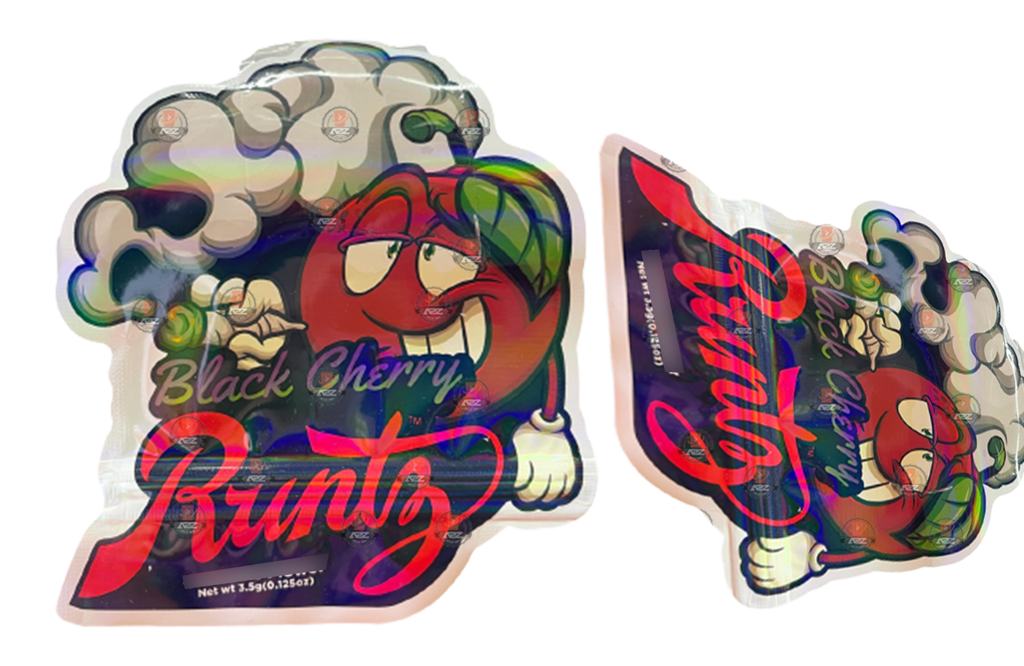 Black Cherry cut out Holographic Mylar bag 3.5g