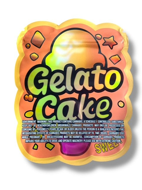 Gelato Cake Mylar Bag 3.5g shape bags
