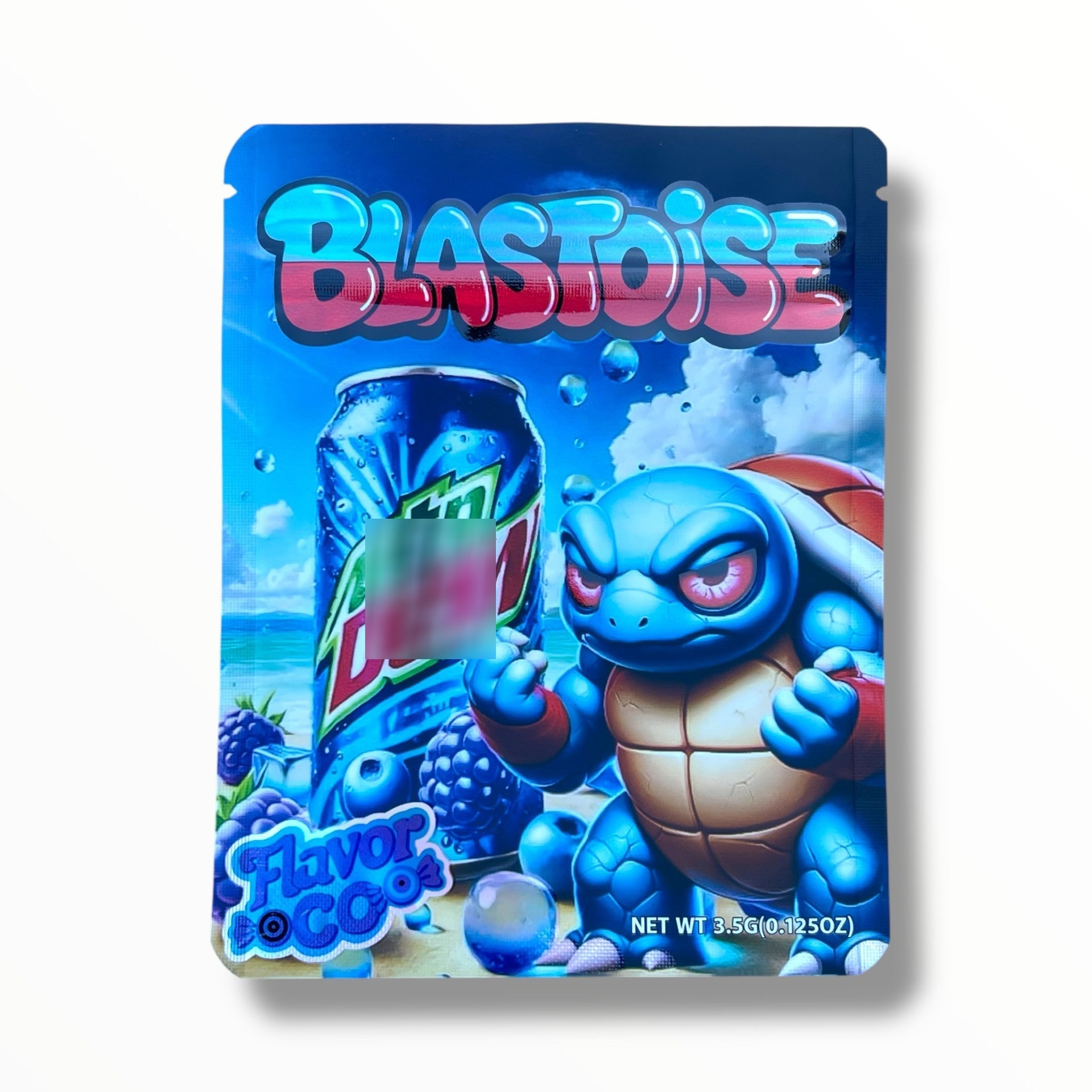 Blastoise 3.5g Mylar Bag- Packaging Only Flavor Co