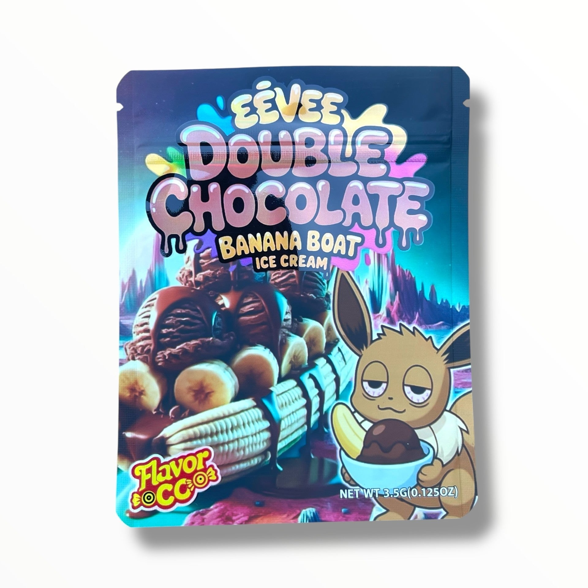 Double Chocolate Banana Boat Ice Cream 3.5g Mylar Bag- Packaging Only Flavor Co