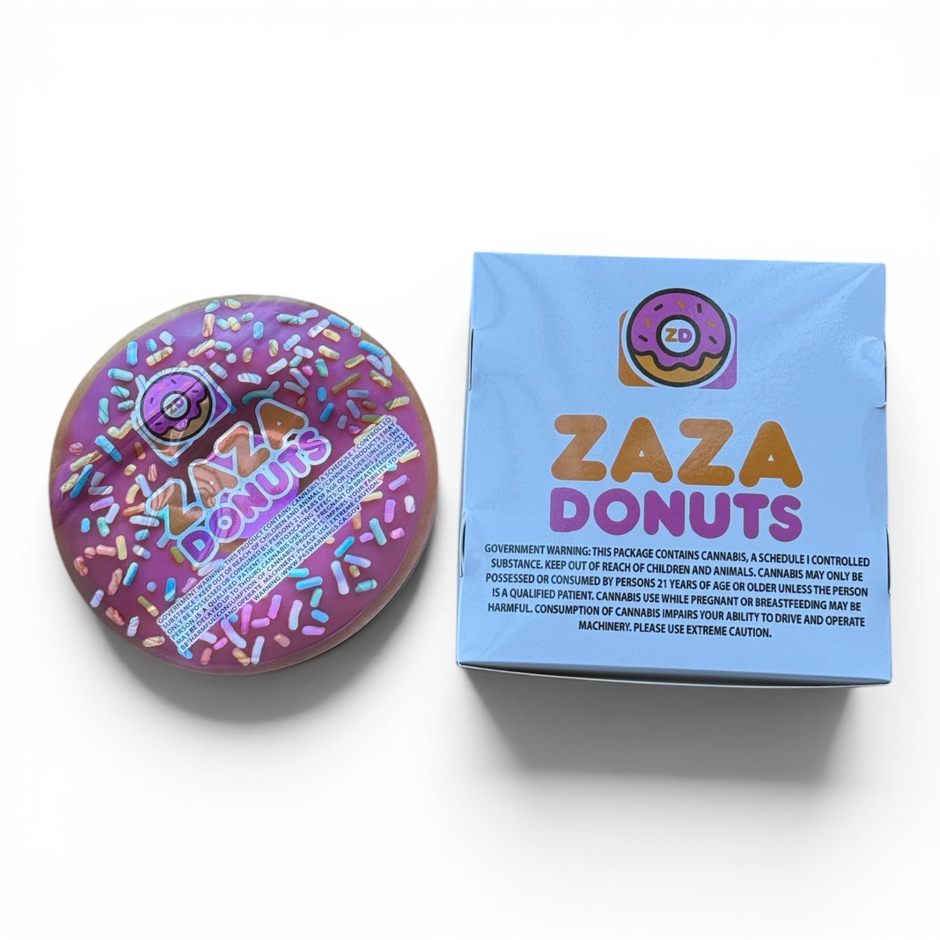 ZAZA Donuts Sprinkles Mylar Bags with Boxes 3.5g Box Packaging