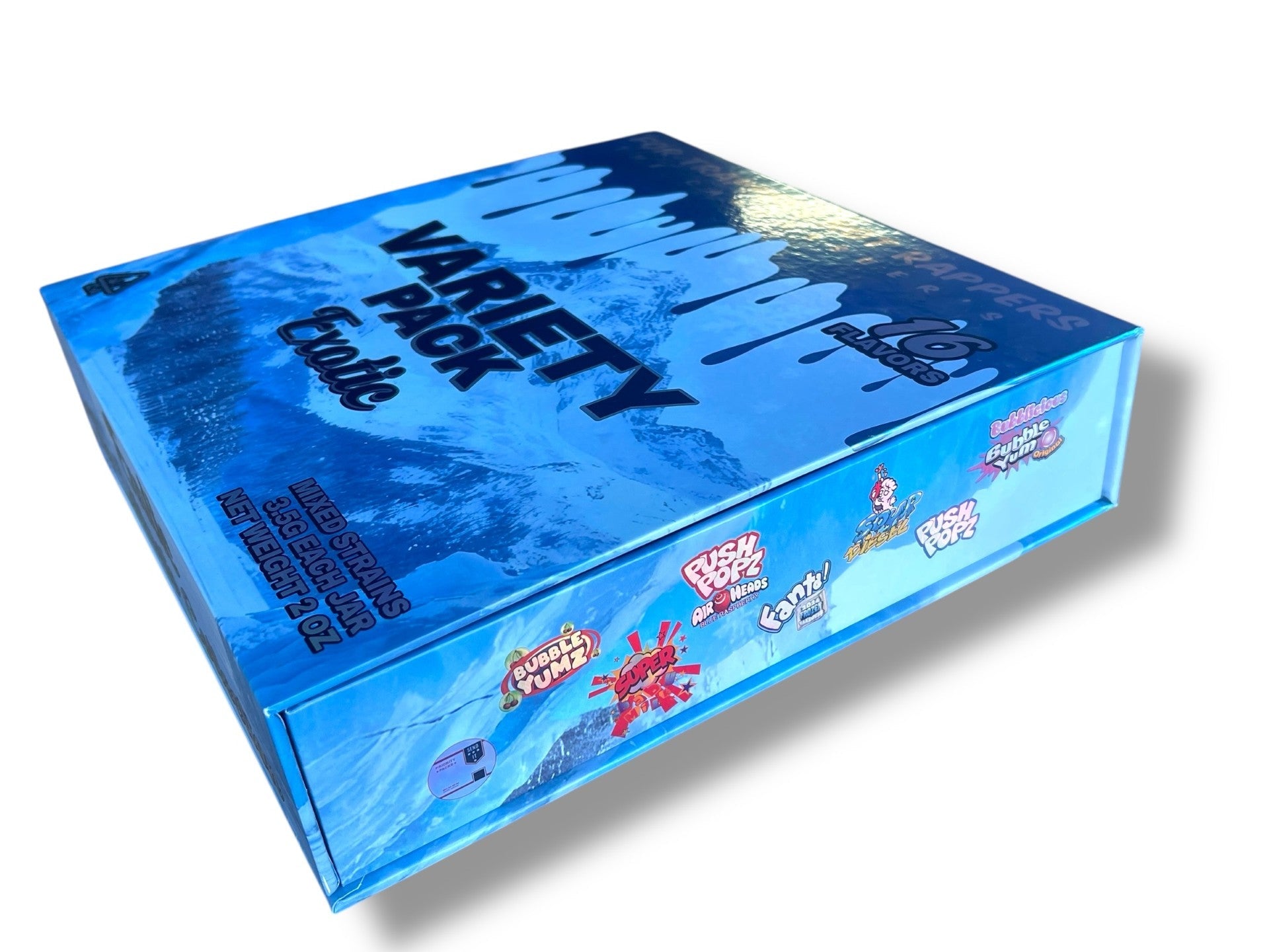 Variety Pack Exotics Glass Jars - Varity Pack 16 Strains in box Empty Jars