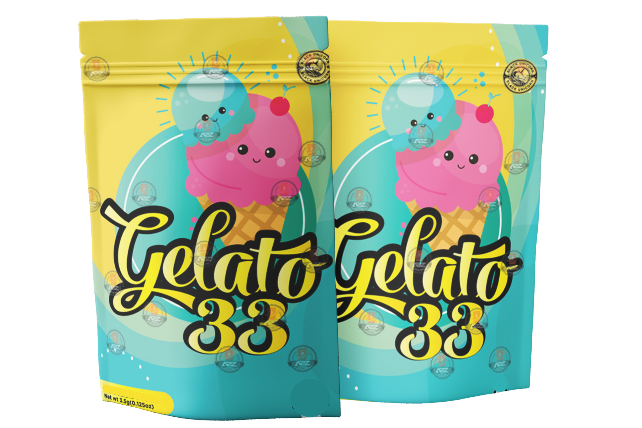Black Unicorn - Gelato 33 Mylar bag 3.5g  For Flower