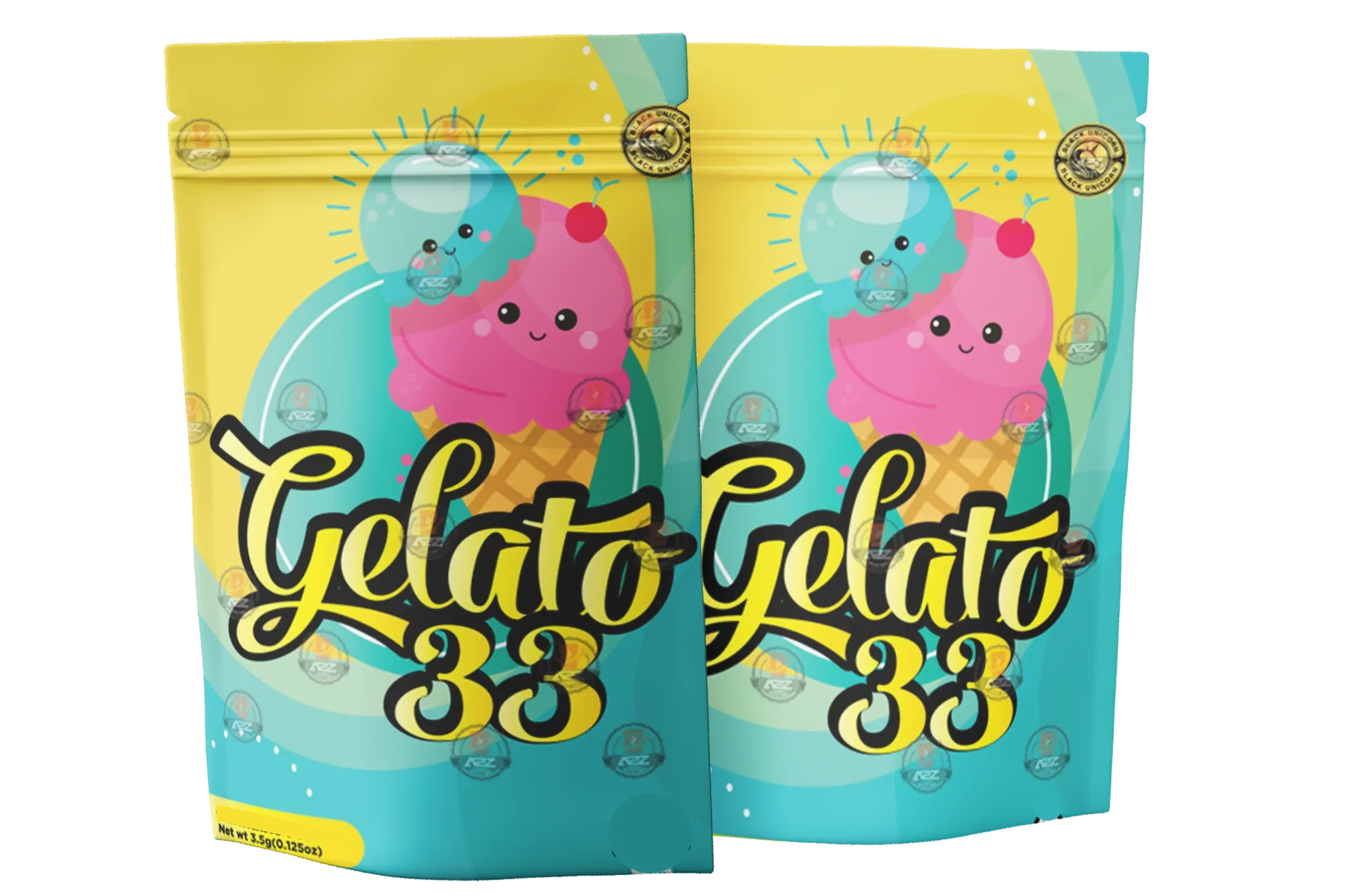 Black Unicorn - Gelato 33 Mylar bag 3.5g For Flower - Black Unicorn Hub