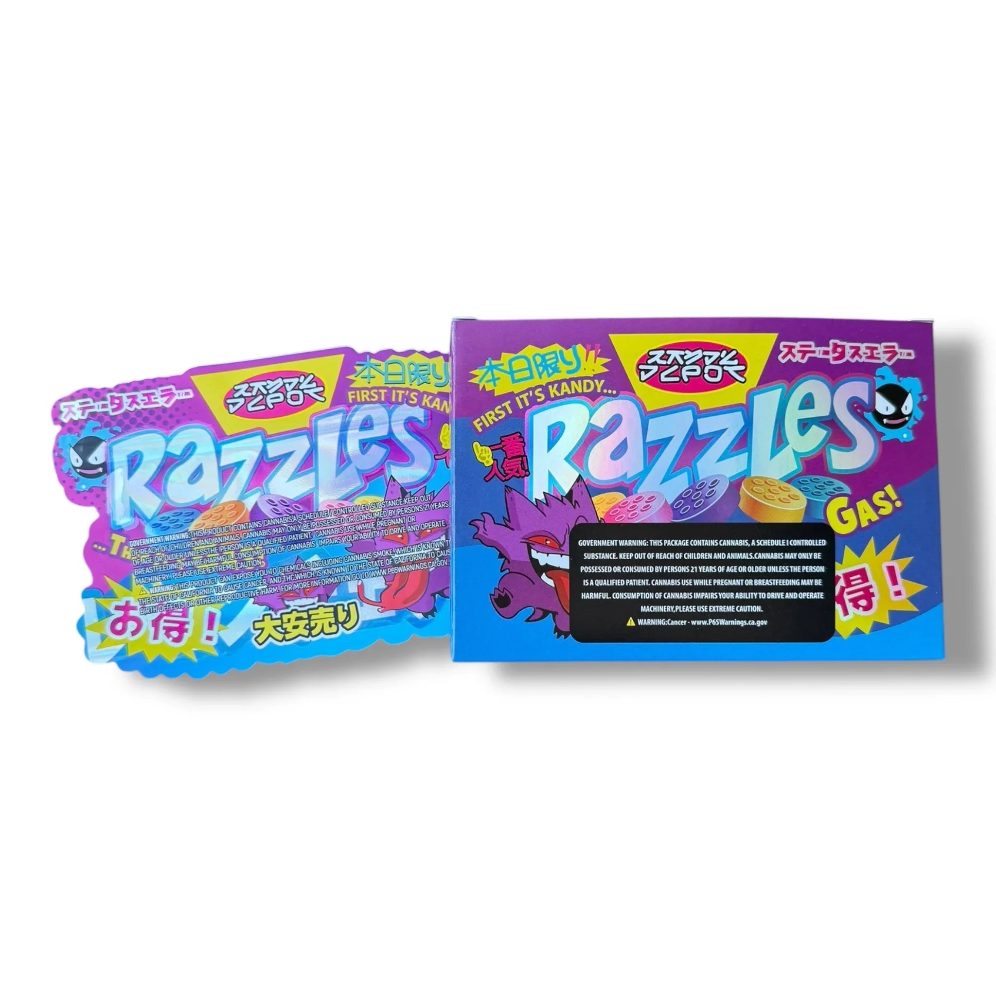 Razzles Mylar Bags with Boxes 3.5g Box Packaging Kandy Depo - Black Unicorn Hub